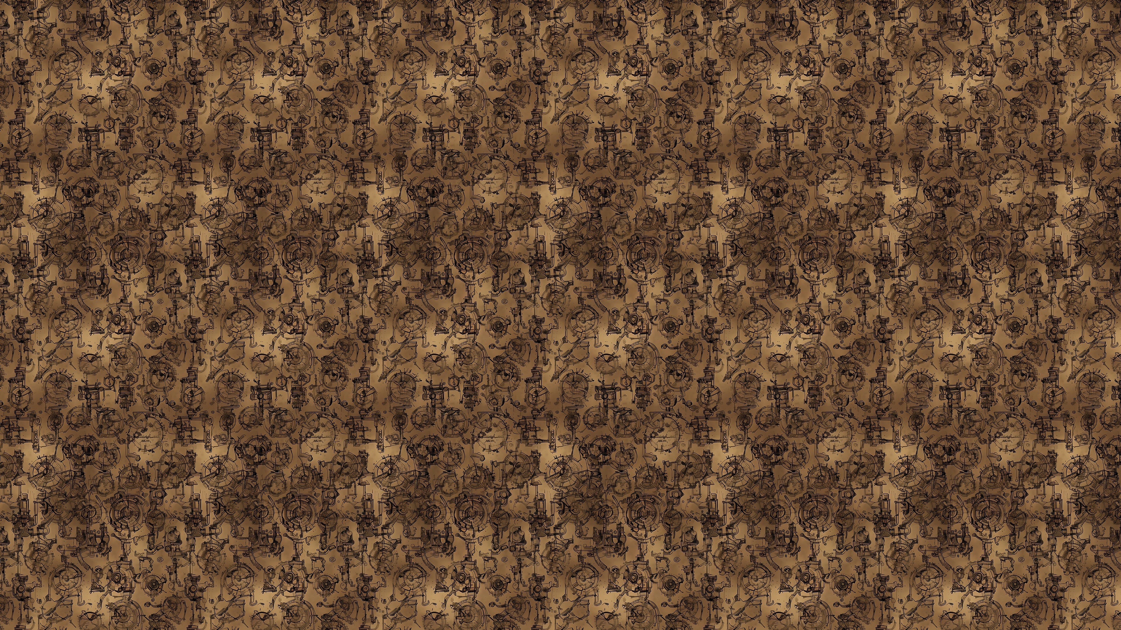 Steampunk - Industriell tapet med kugghjul och mekaniska detaljer