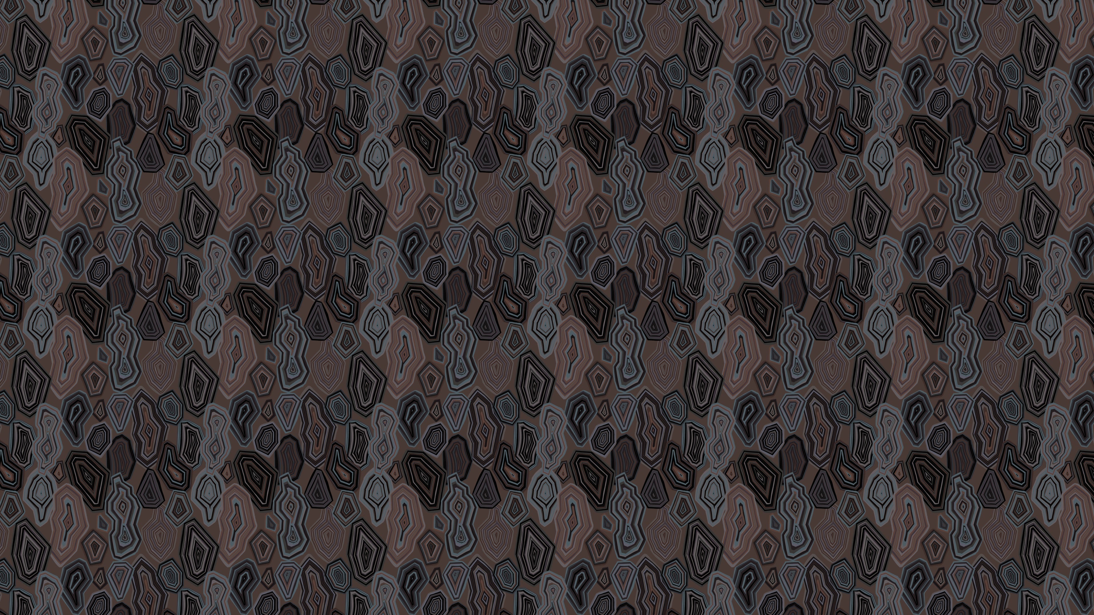 Agate Lava – Tapet med retro stormönster i varma bruna toner