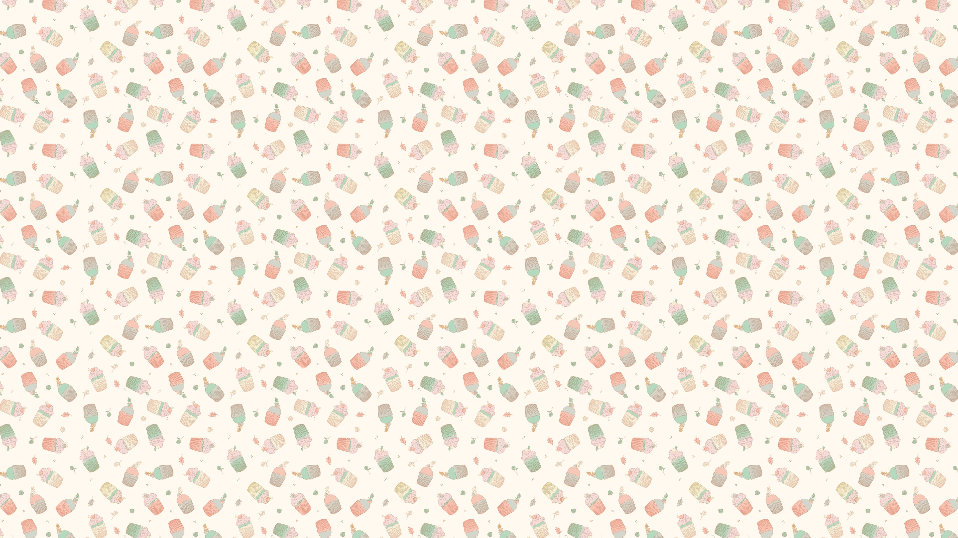 Reval Wallpaper Cupcakes - Röd – Söt barntapet med flygande cupcakes – högkvalitativ tapet för en personlig och harmonisk ...