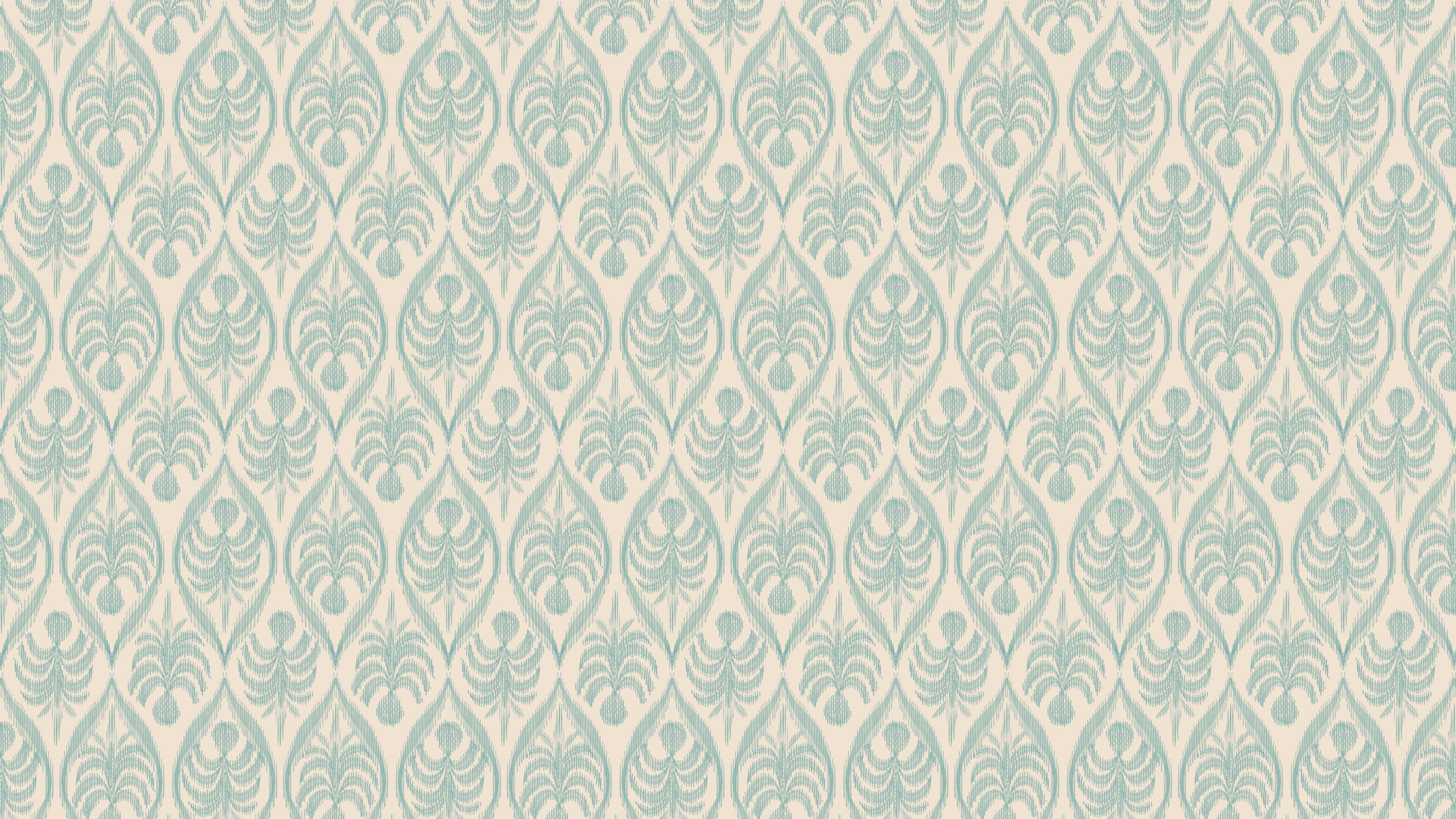Ikat Palm Tree - Aqua