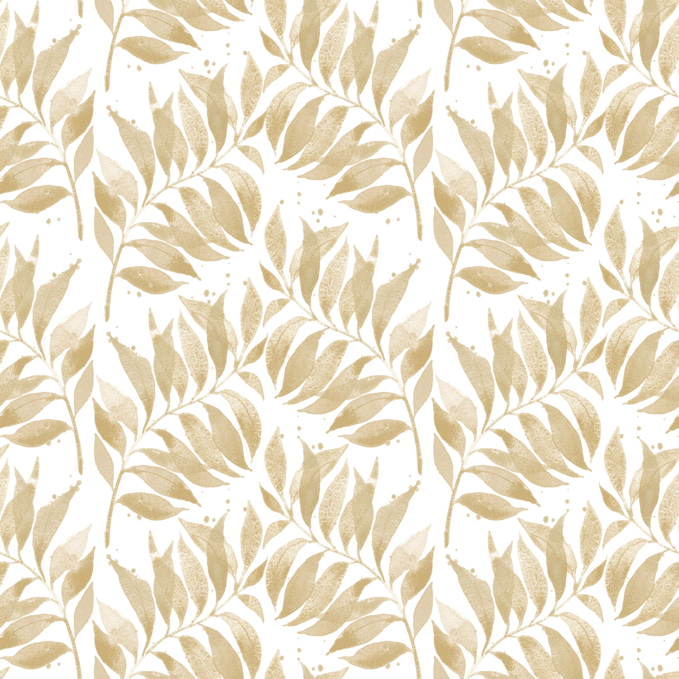 Textured Watercolor Palm Leaf - Wheat