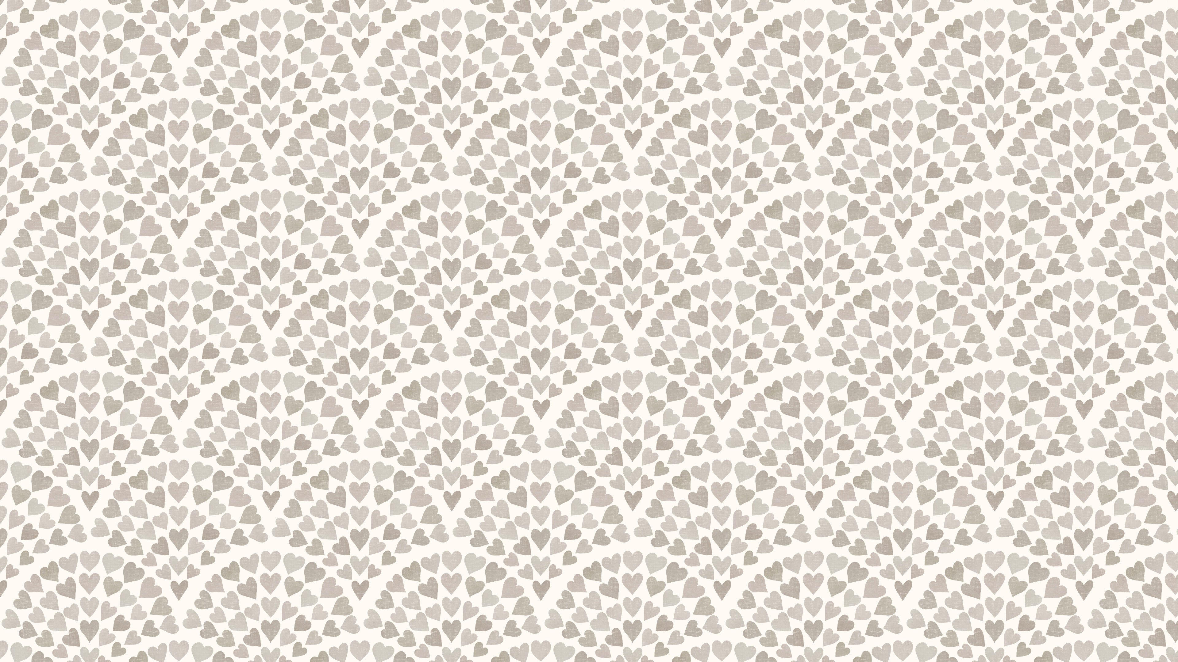 Scallop Hearts - Grey - Romantisk tapet med hjärtmönster för barnrum och sovrum