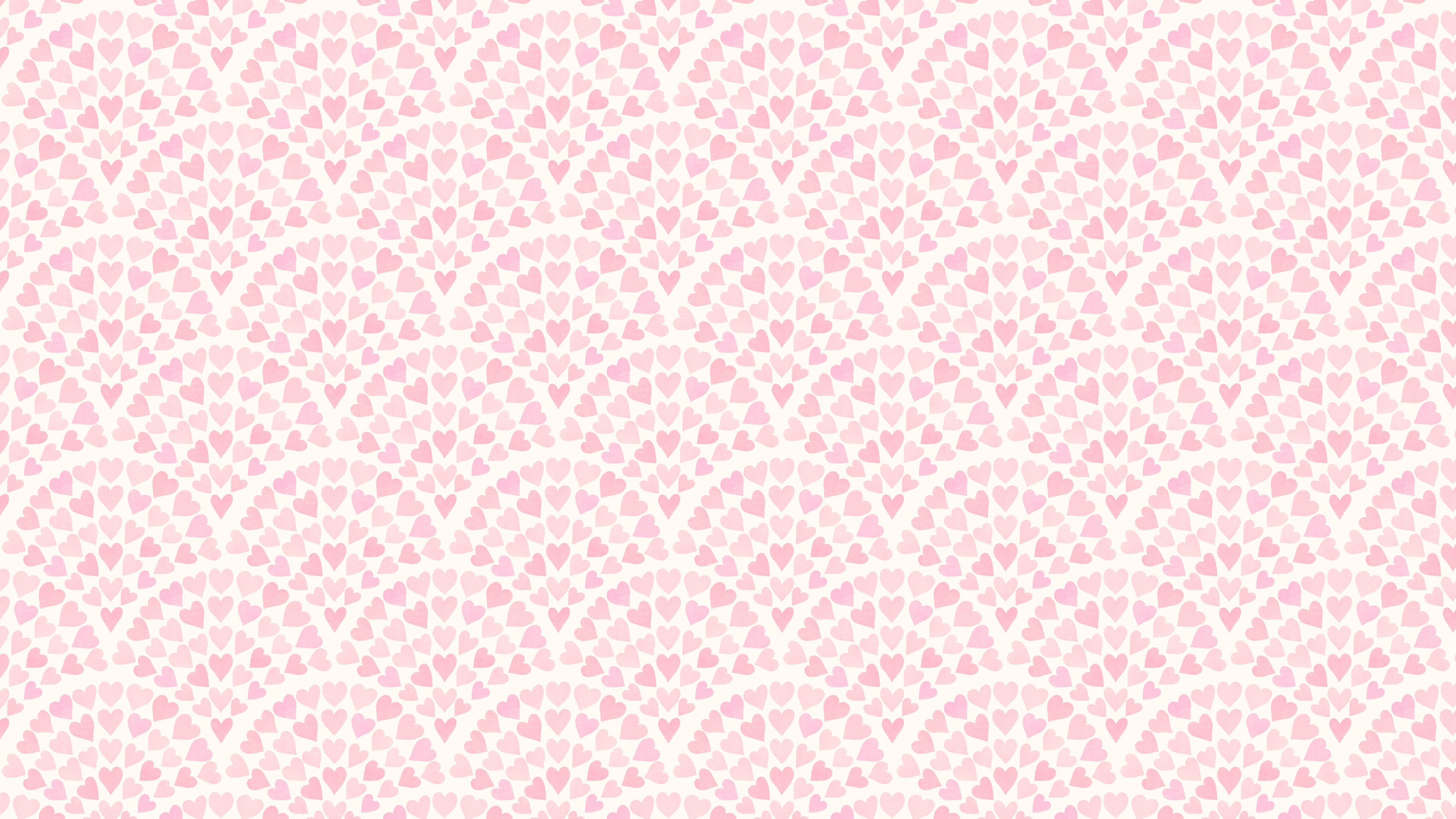 Scallop Hearts - Rosa - Romantisk tapet med hjärtmotiv i pastellfärger