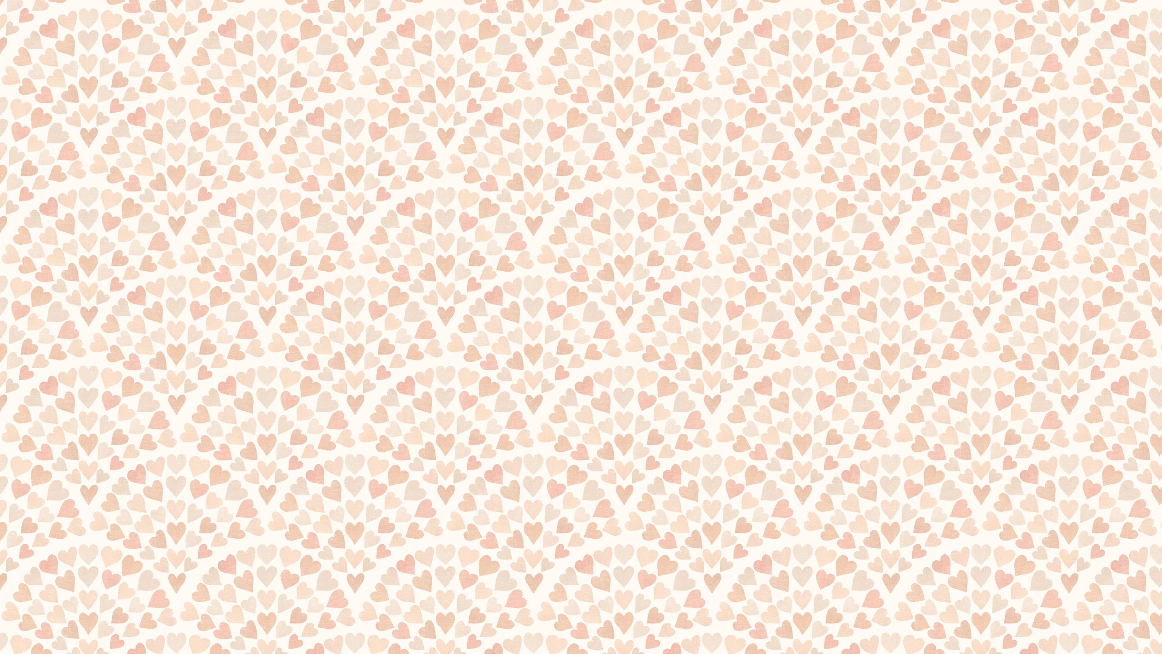 Scallop Hearts - Terracotta - Varm tapet med hjärtmotiv i terracotta-toner