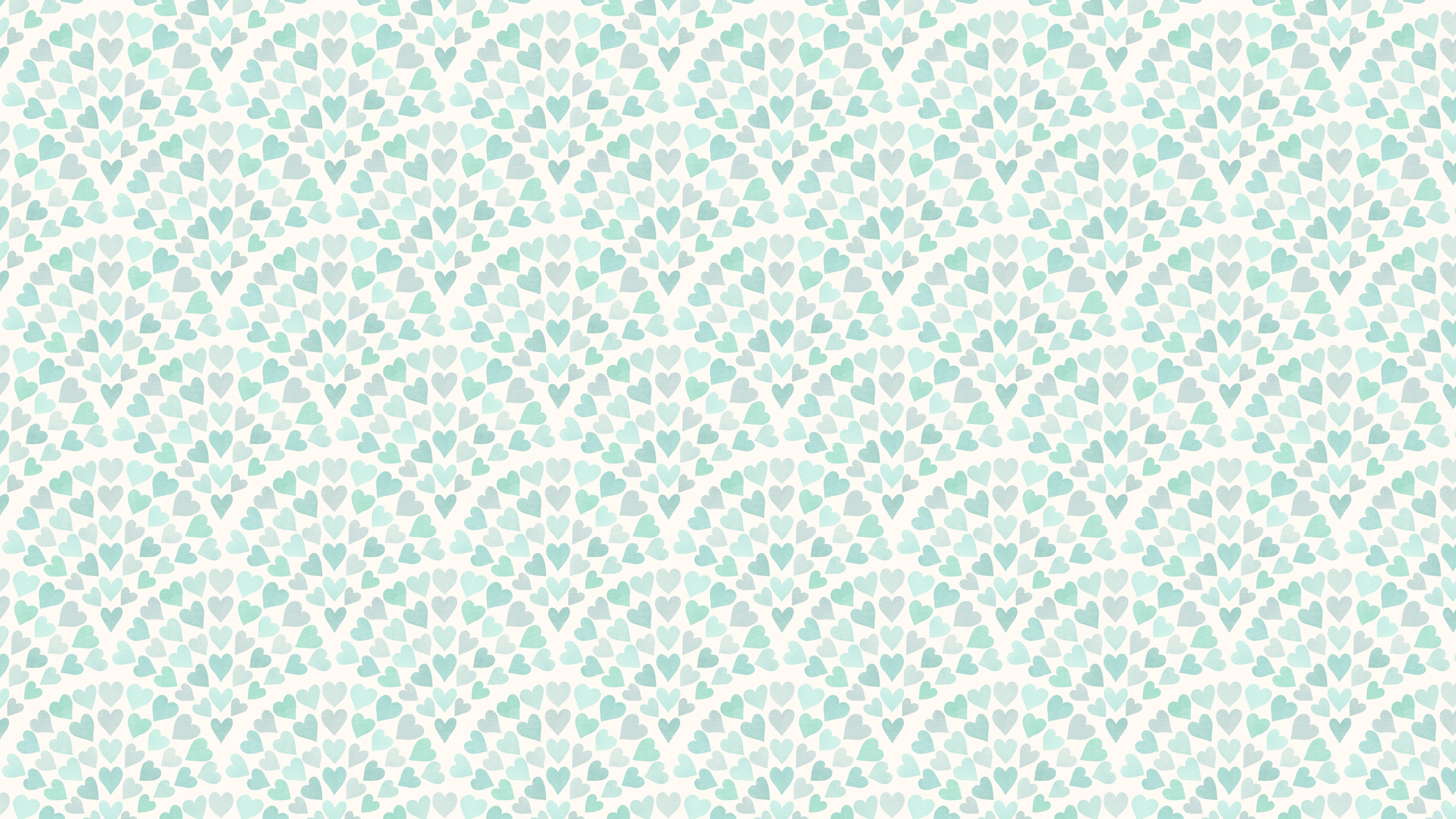 Scallop Hearts - Aqua - Fräsch tapet med hjärtmotiv i turkosa toner