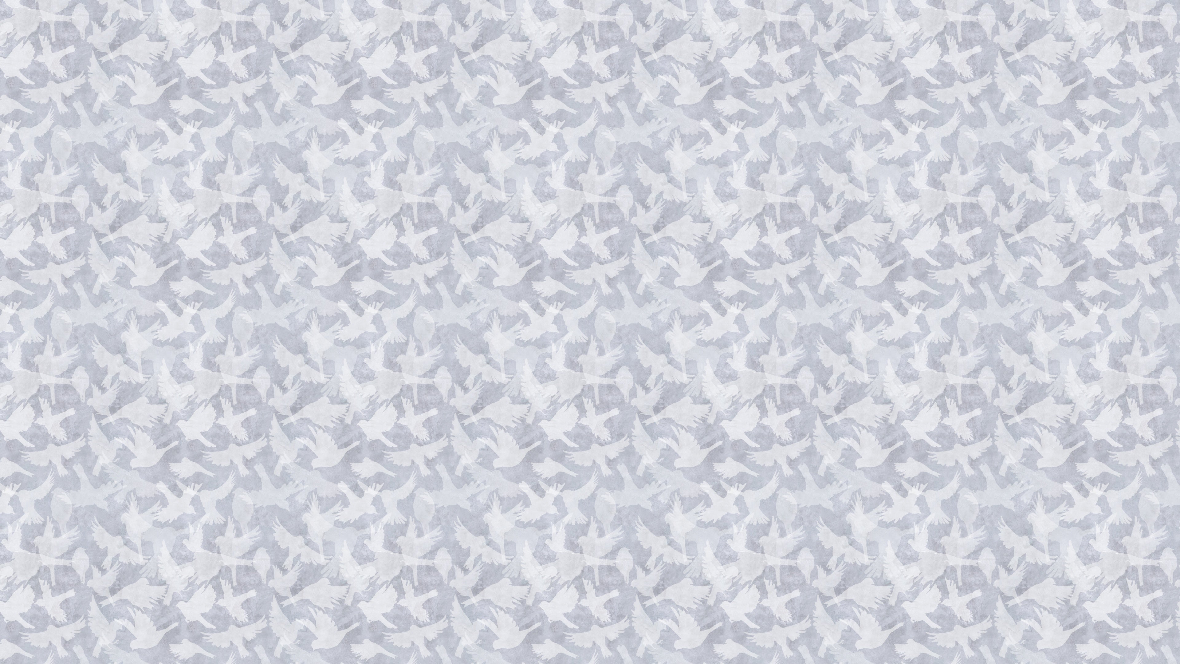 Fåglar - Blå - Lugn blå tapet med fågelmotiv i skandinavisk design