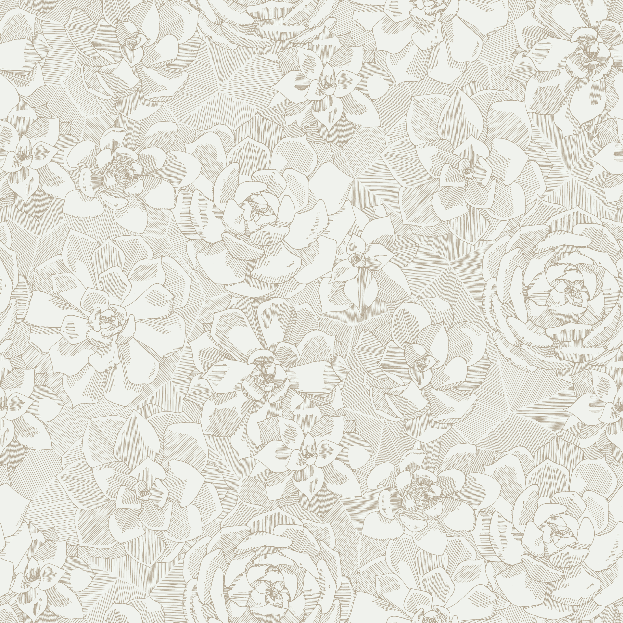 Suckulent Flower - Beige