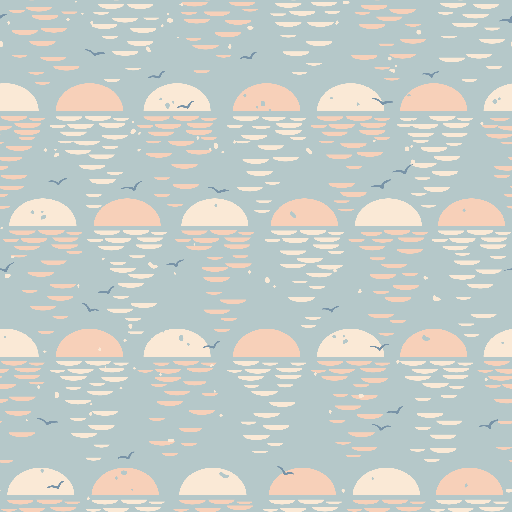 Sunset and Seagulls - Summer