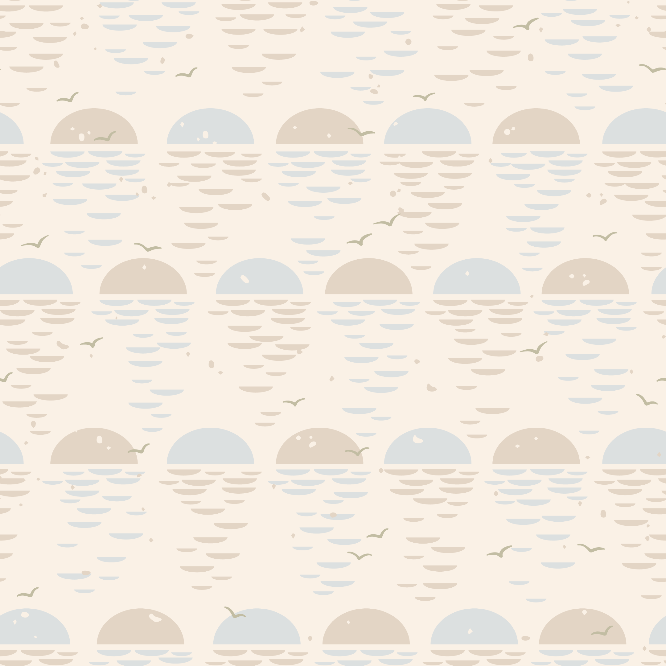 Sunset and Seagulls - Fog