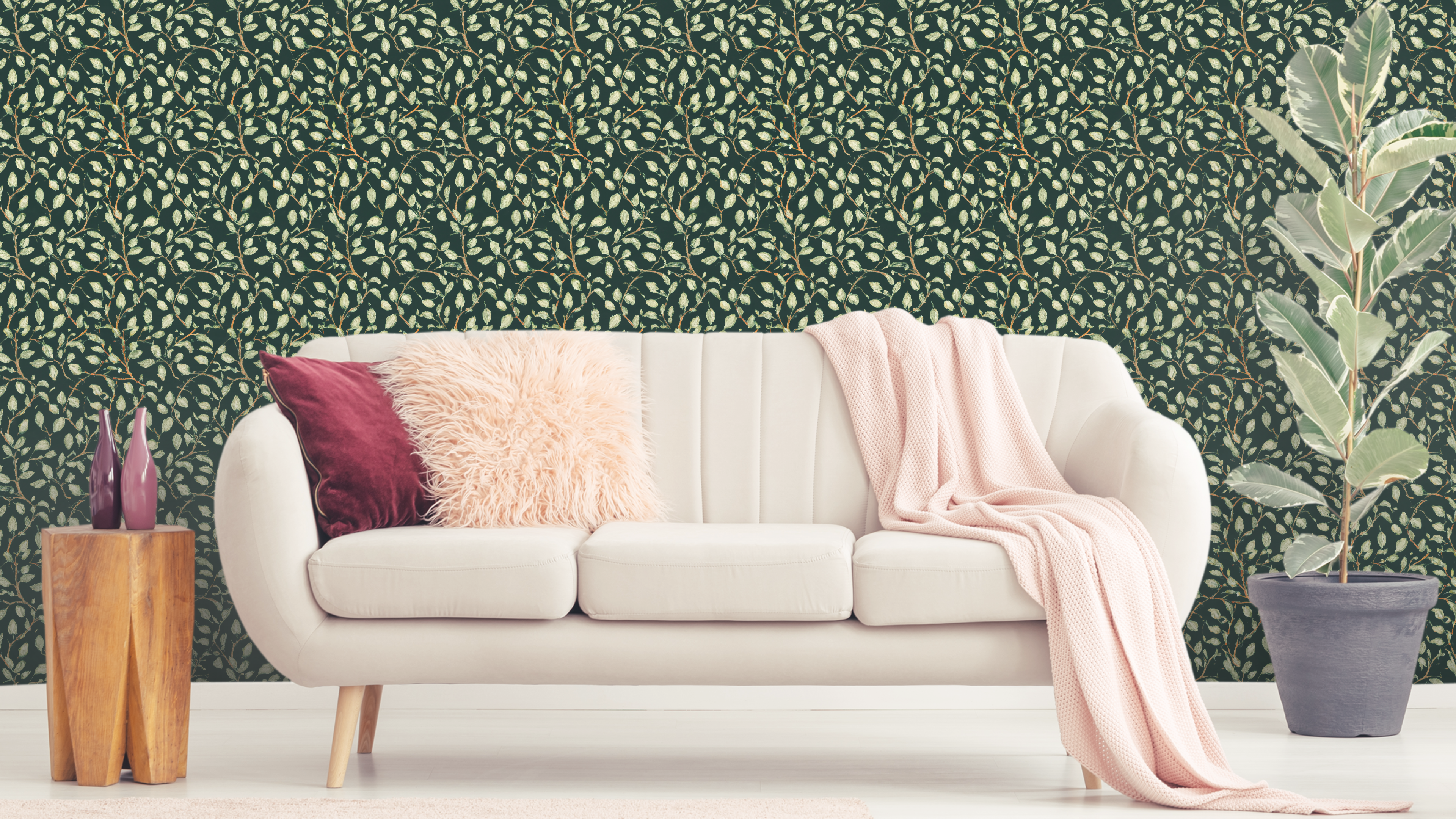 Reveal Wallpaper Nocciola - Oliwe Grön – kvalitetsprodukt för ett vackrare och mer hållbart hem