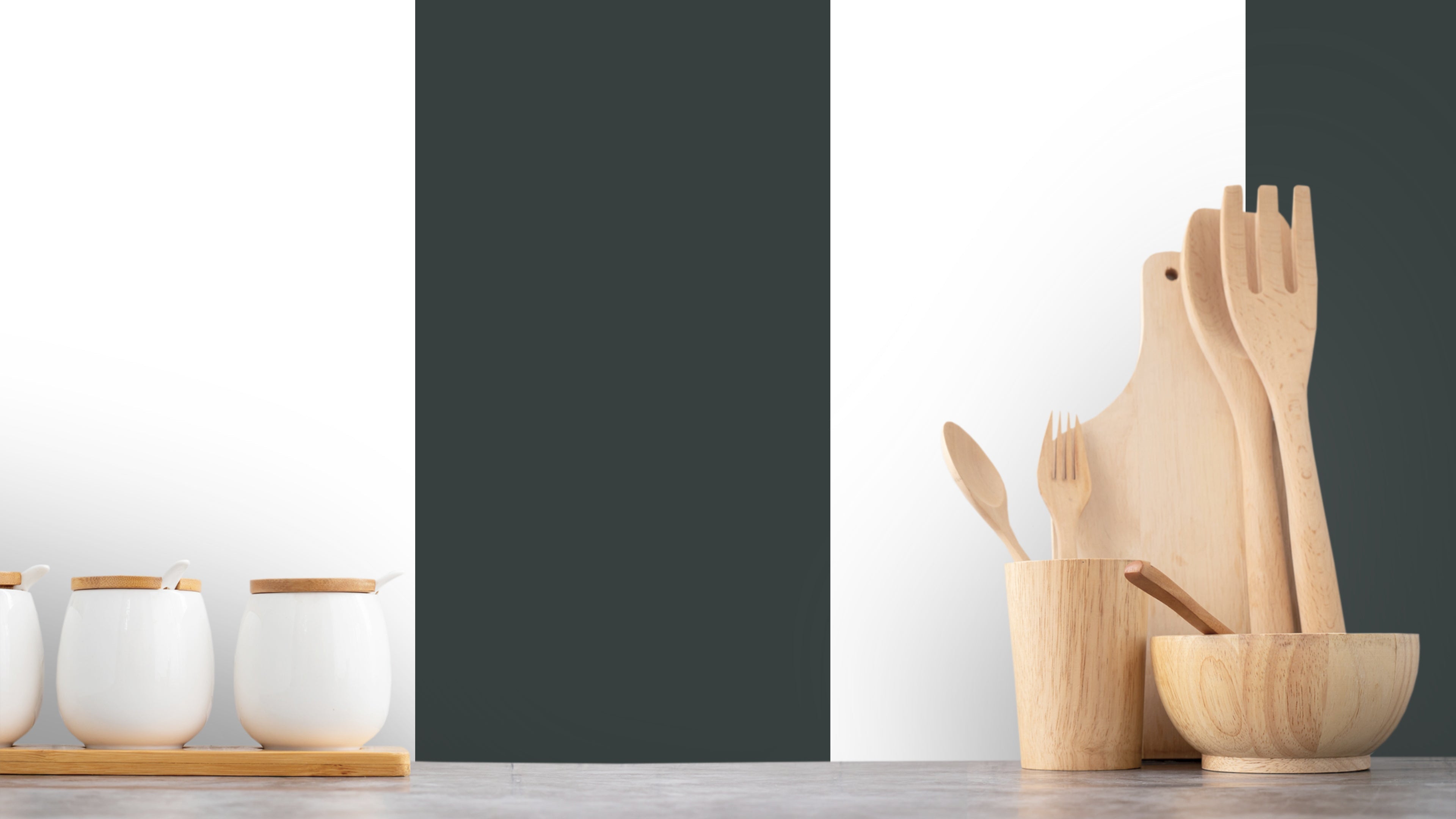 Big Stripes - Vit/Mörkgrå - Klassisk randig tapet med stark kontrast