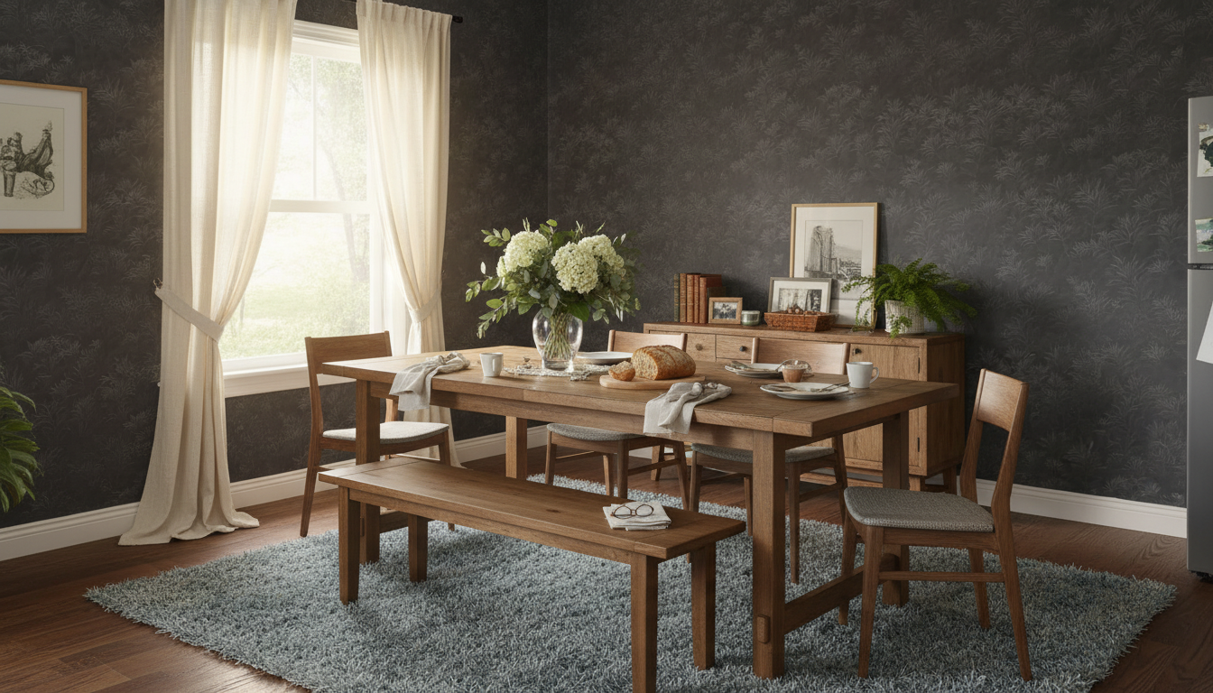 Cabomba in the dark - Elegant tapet med akvatiska växter i mörk ton