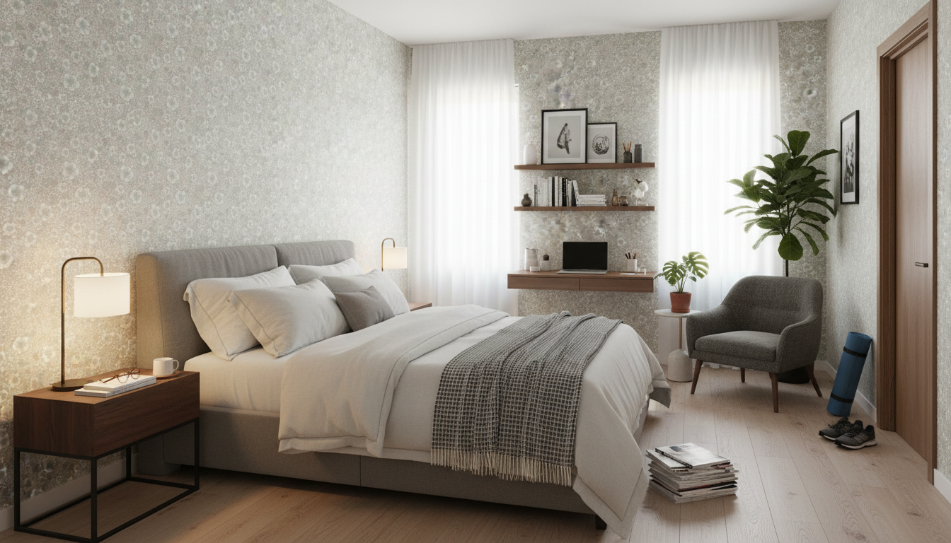 Springtime - Ljusrosa - Romantisk blommig tapet för sovrum