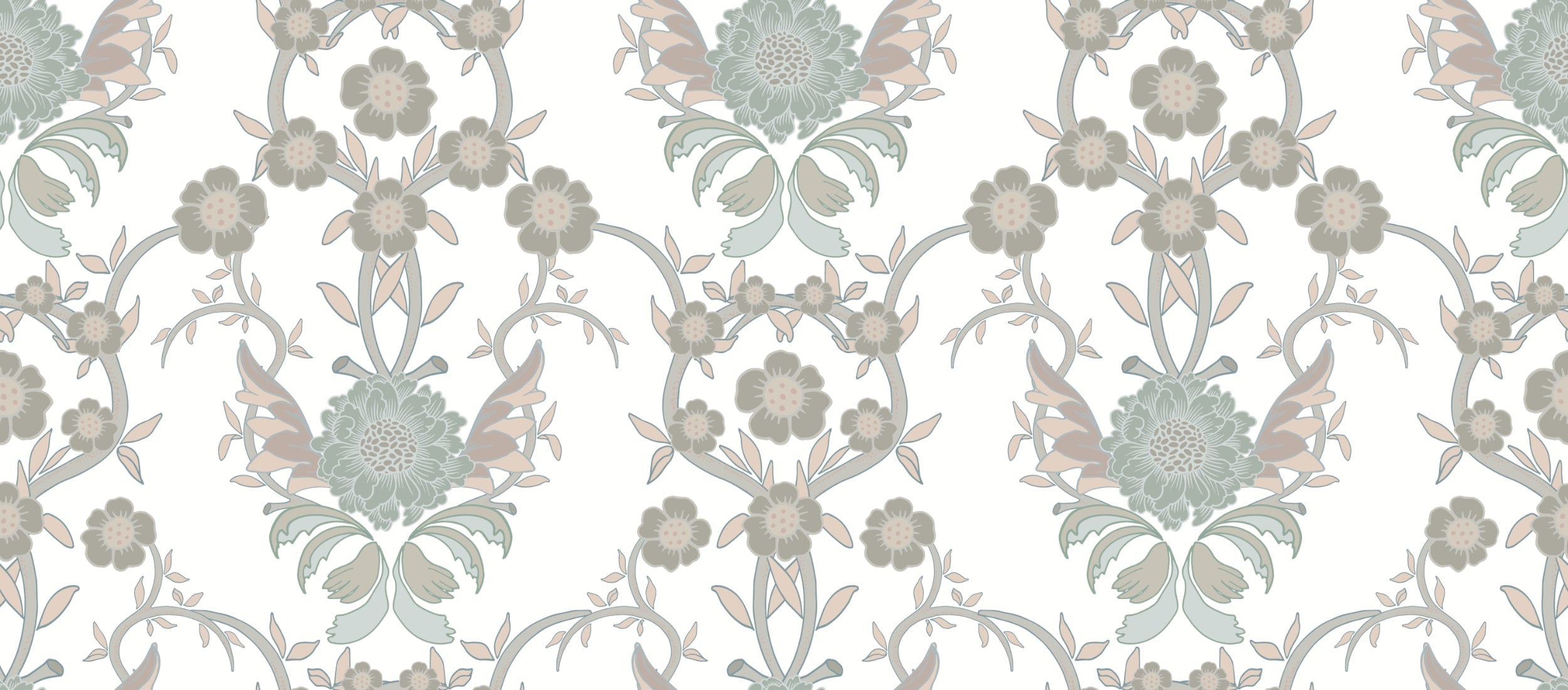 Serendipity - white -pastel red