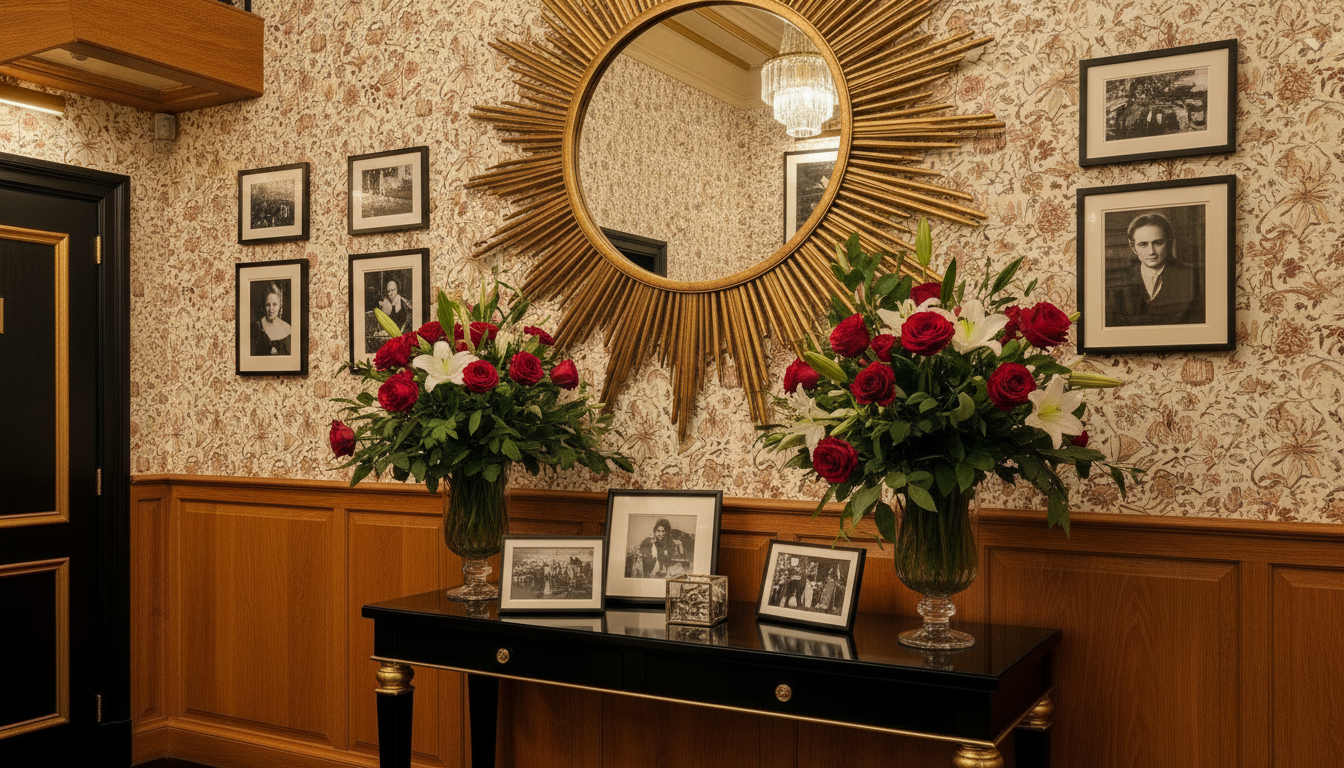 Floralies - Koppar – Elegant tapet med abstrakt konst i varm kopparton