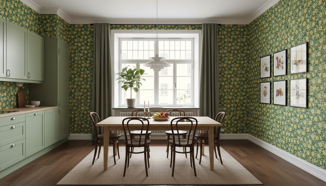 Gula Rosor - Tapet med klassiska rosor i varma gula toner