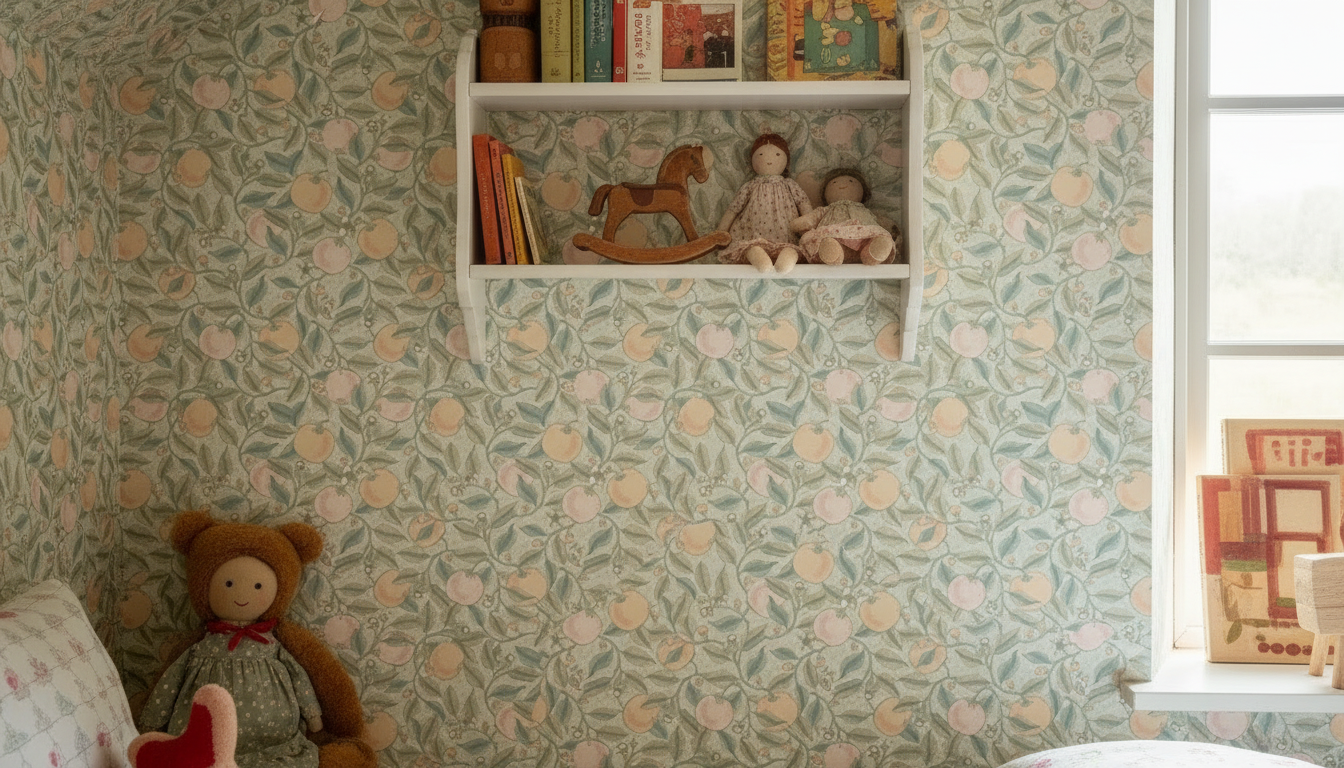 Orange Blossom Pastel – Tapet med apelsinträd i mjuka pastellfärger