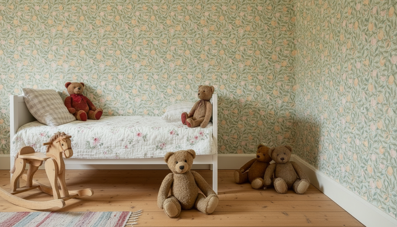 Orange Blossom Pastel – Tapet med apelsinträd i mjuka pastellfärger