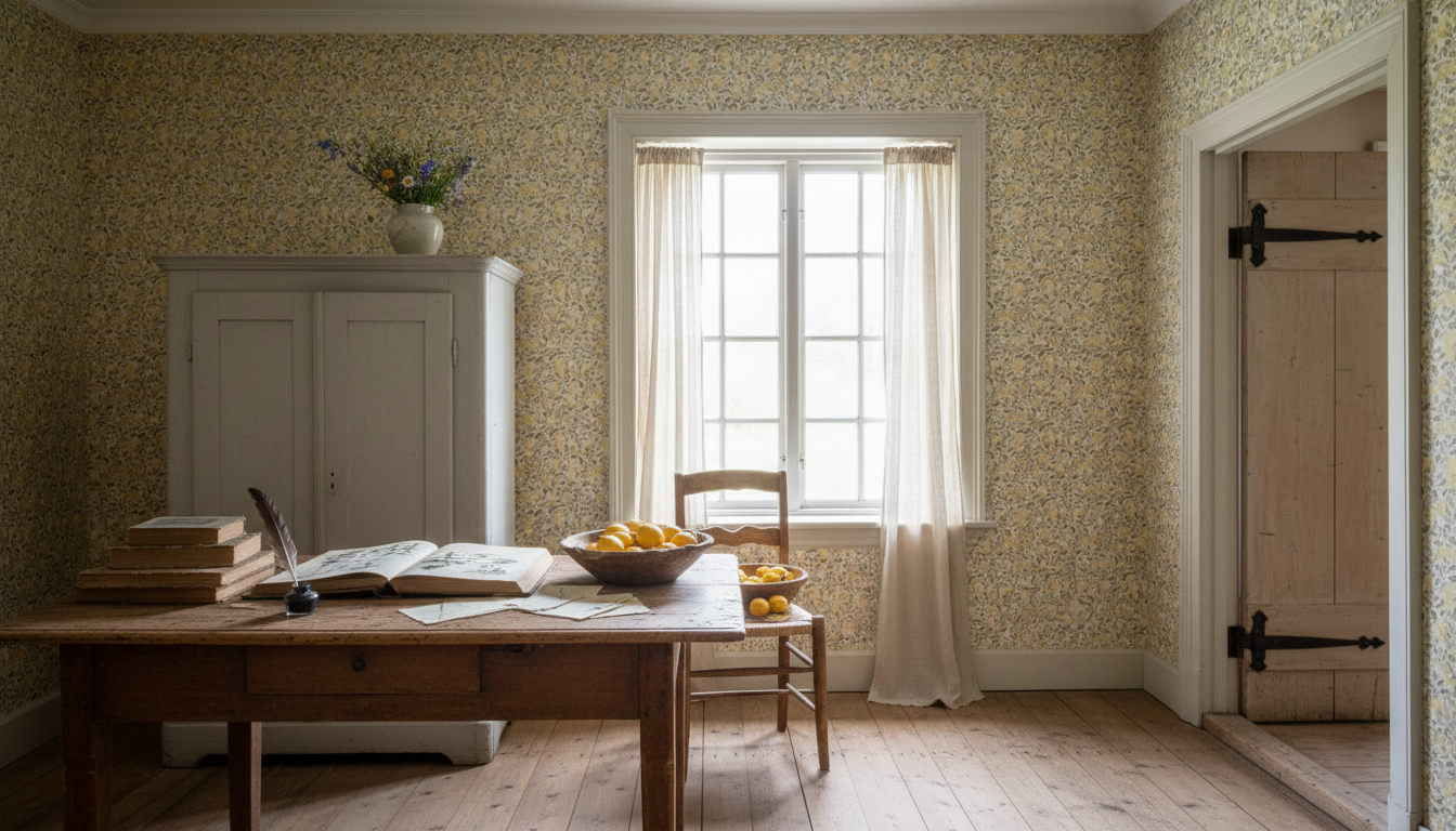 Reval Wallpaper Luscious Lemons - Light Blå – Fräsch citrontapet för ljusa hem – högkvalitativ tapet för en personlig och ...