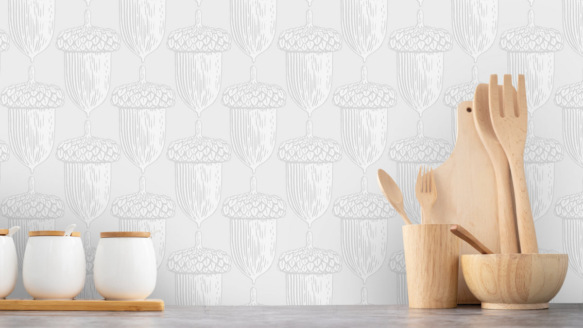 Reval Wallpaper Acorn Ash - Ljusgrå – kvalitetsprodukt för ett vackrare och mer hållbart hem