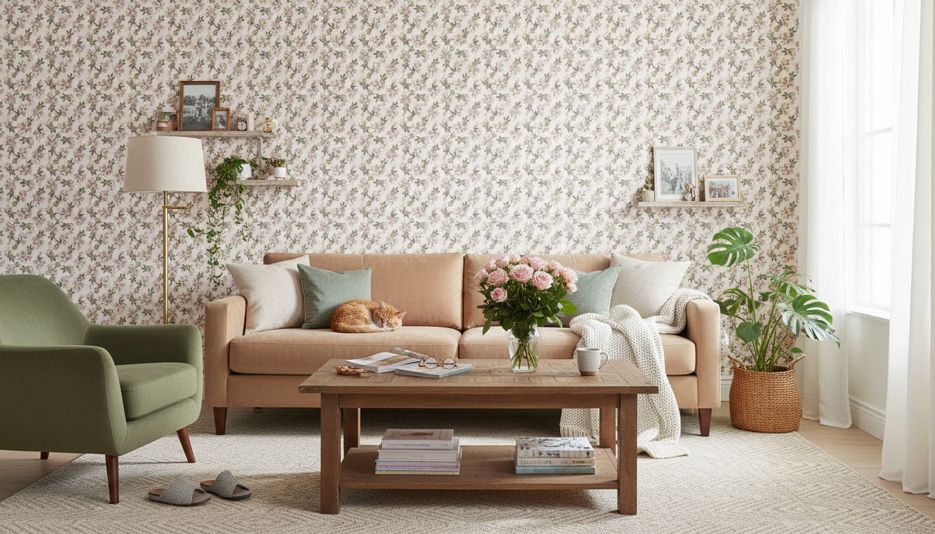 Hellebores - OffVit - Tapet med julrosor i tidlös elegans