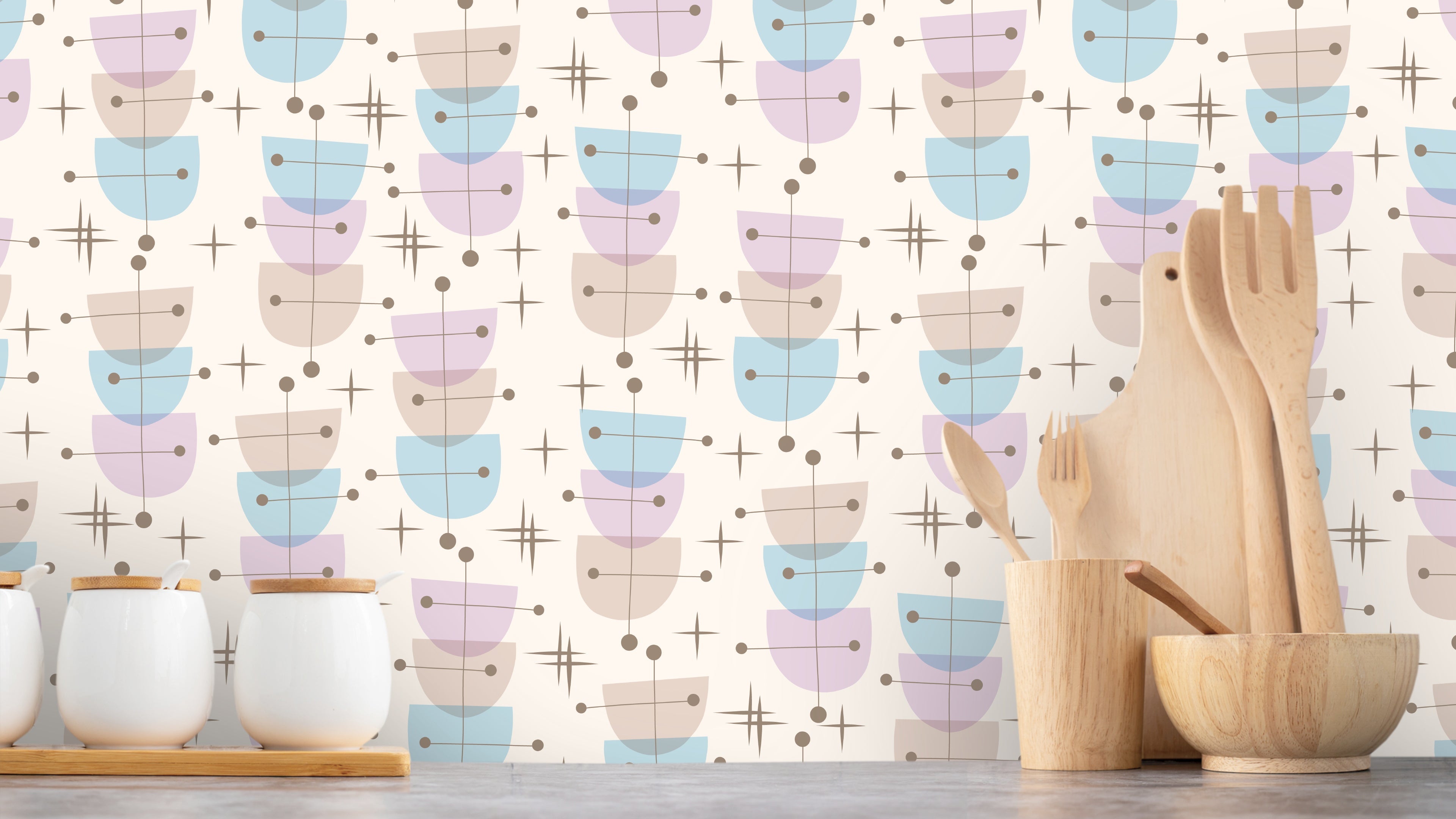 Showtime - Blås - Retrotapet med lekfull charm