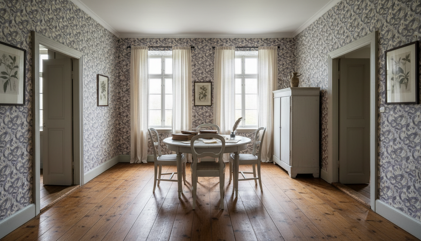 Space Serpent - Sky - Tapet med slingrande ormar och växter