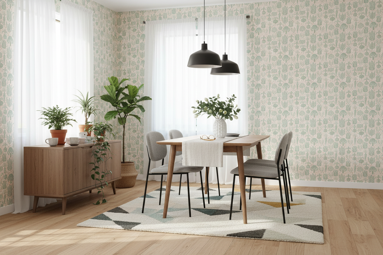 Reval Wallpaper Grönsaksgården - Salvia - Kökstapet med grönsaker – högkvalitativ tapet för en personlig och harmonisk vägg