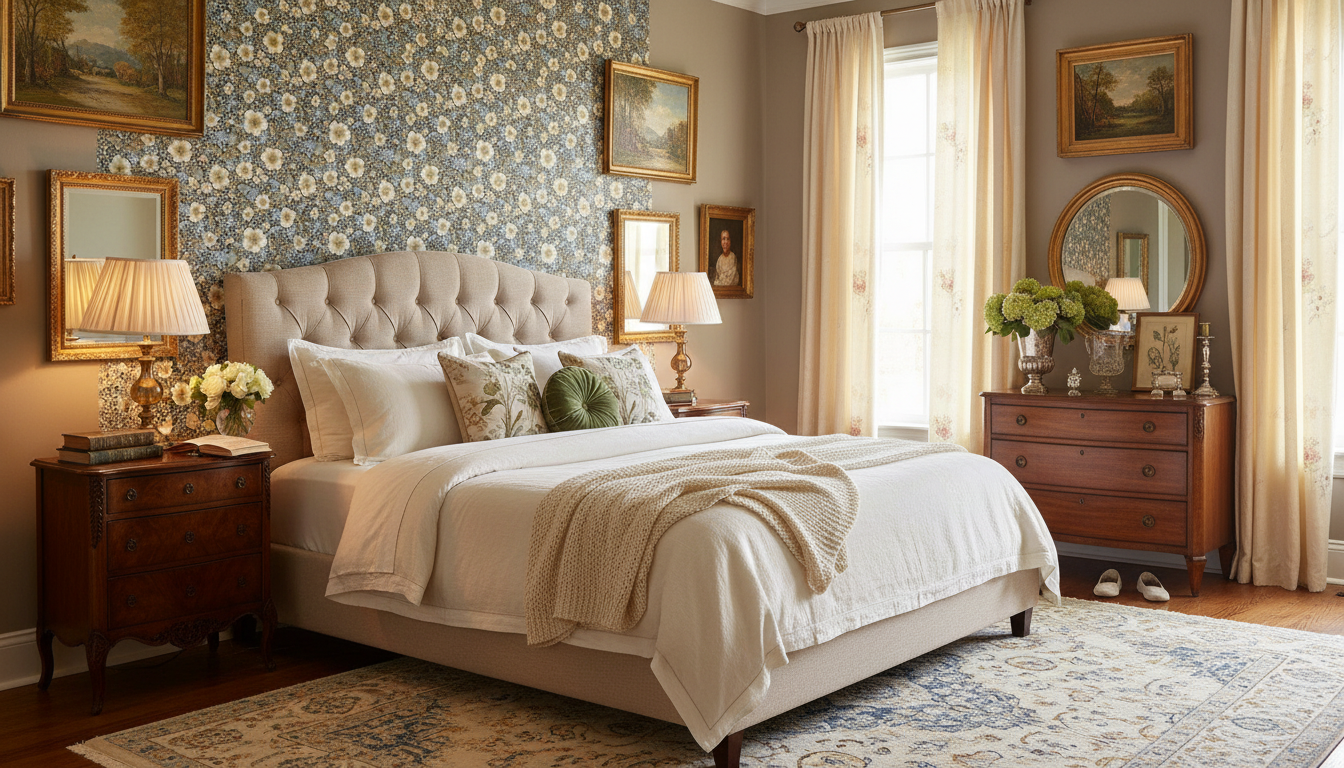 Springtime - Black Multi - Flerfärgad blommig tapet för alla rum