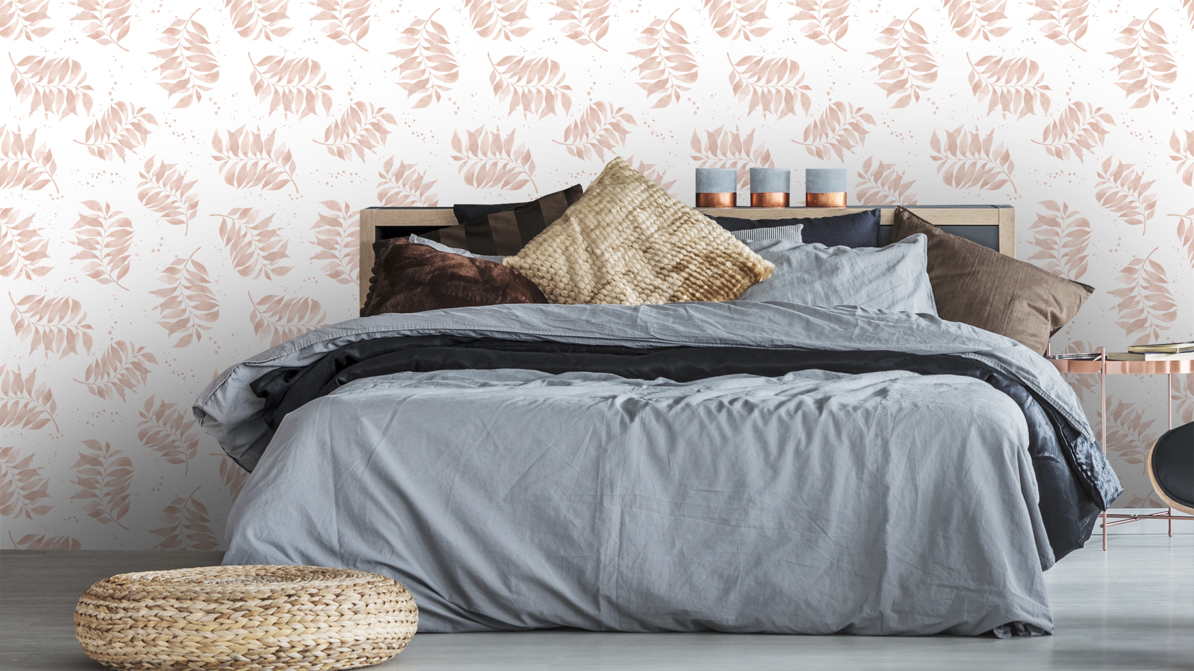 Watercolor Palm Toss - Terracotta