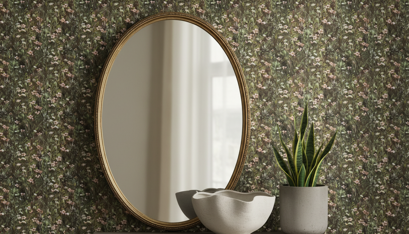 Endless summer - A cloudy day – Mörk blommig tapet