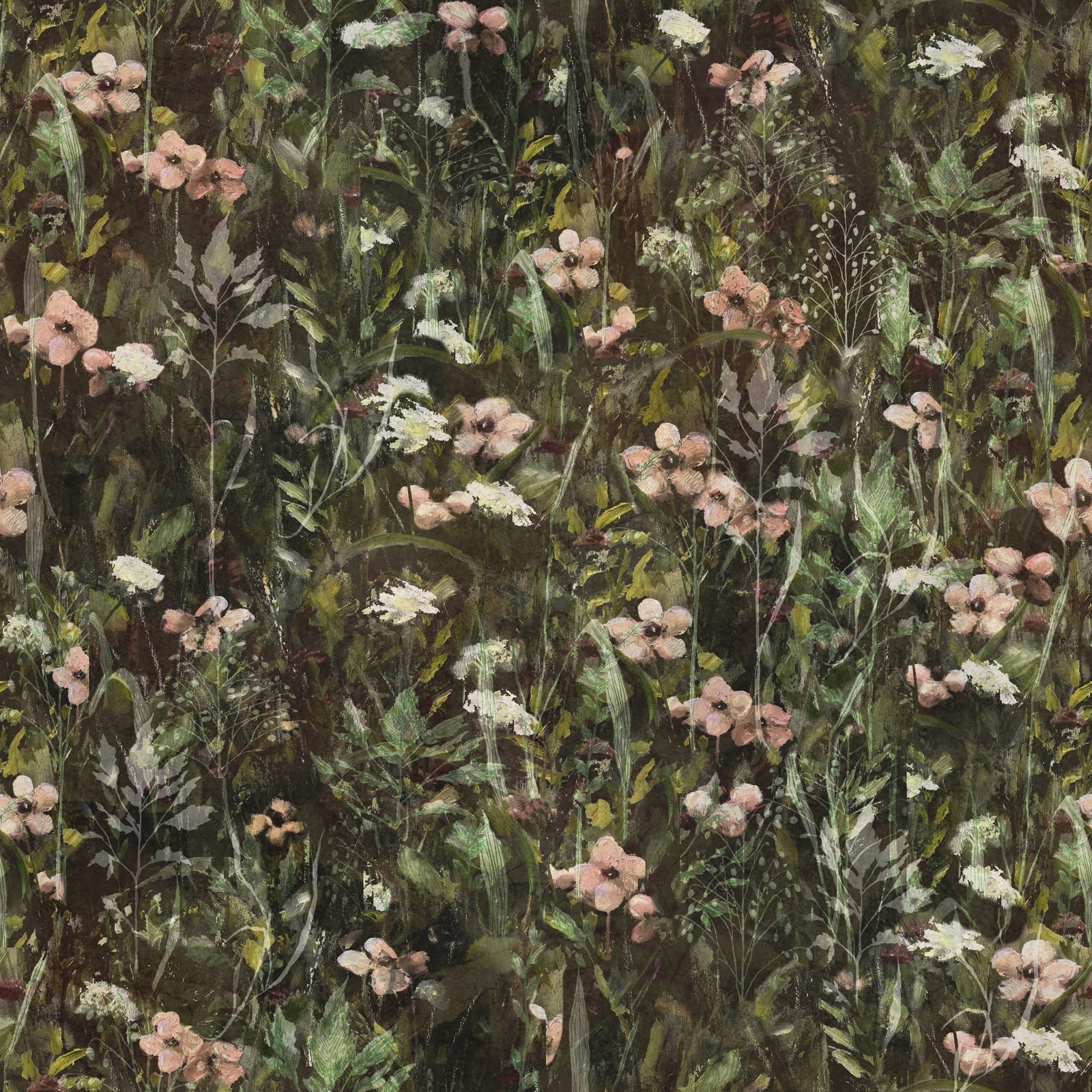 Endless summer - A cloudy day – Mörk blommig tapet