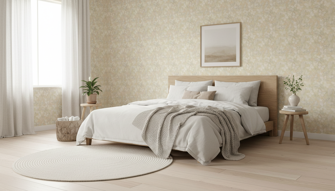 Mariposa - Wheat - Fjärilstapet i akvarell