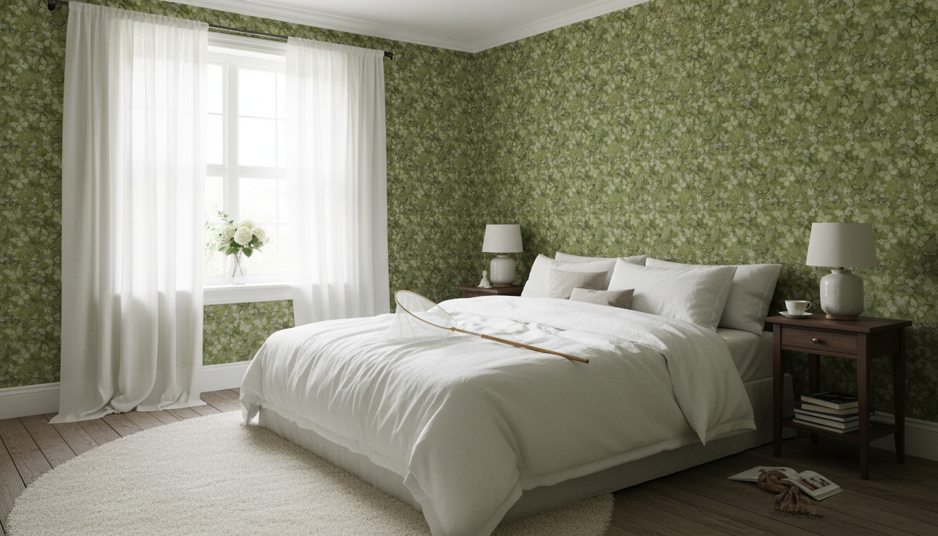 Mariposa - Kiwi – Tapet med handmålade fjärilar