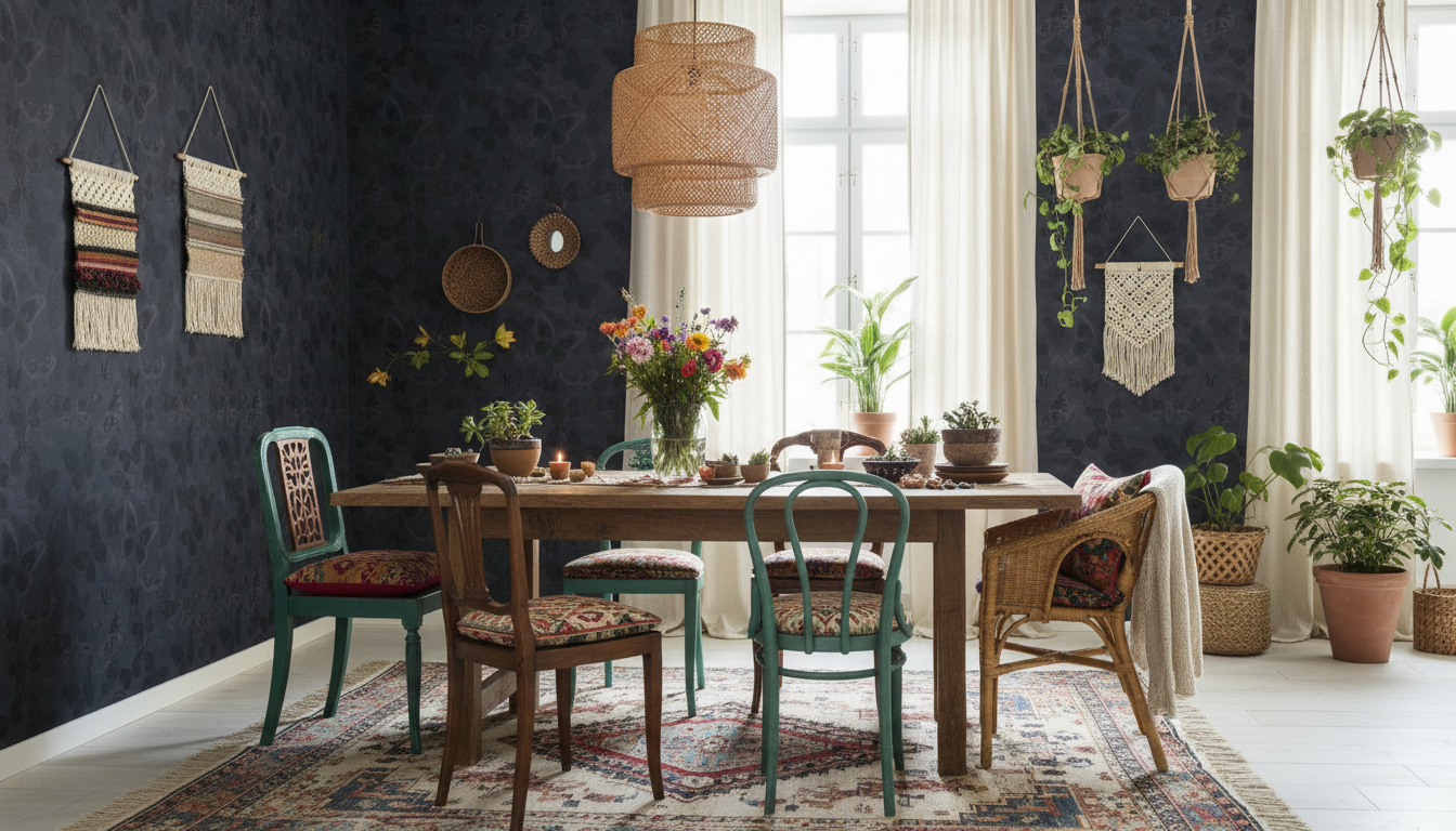 Mariposa - Charcoal - tapet med fjärilar mot mörk bakgrund