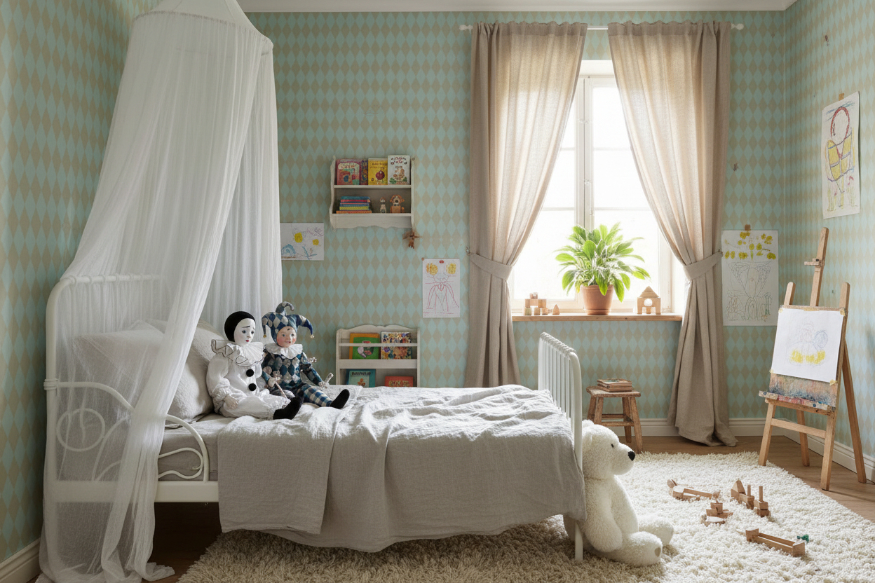 Wavy Diamond - Emerald - Geometrisk tapet med vågiga diamanter i gröna toner