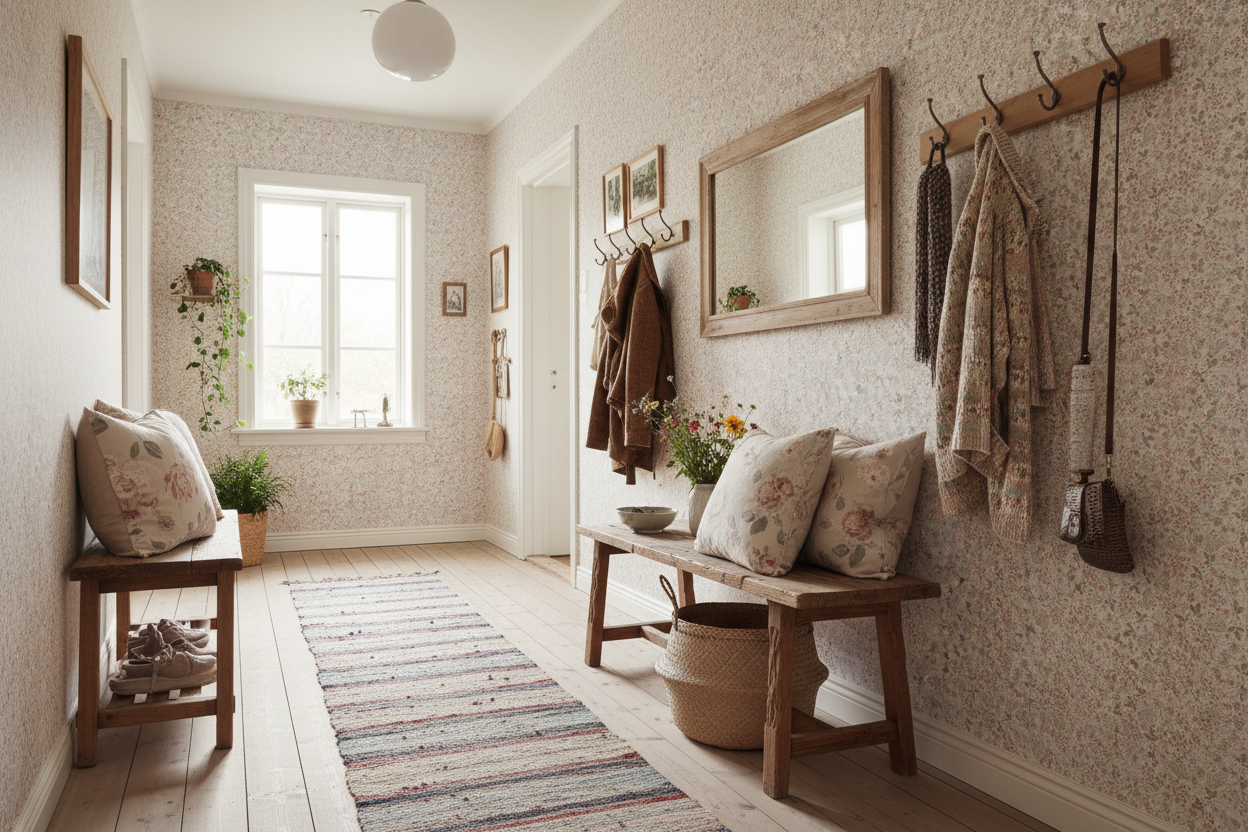 Undergrowth - Pearl – Romantisk tapet med skogsblommor