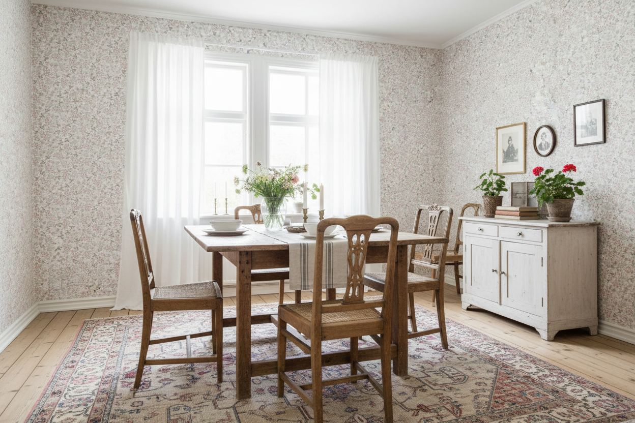 Undergrowth - Pearl – Romantisk tapet med skogsblommor