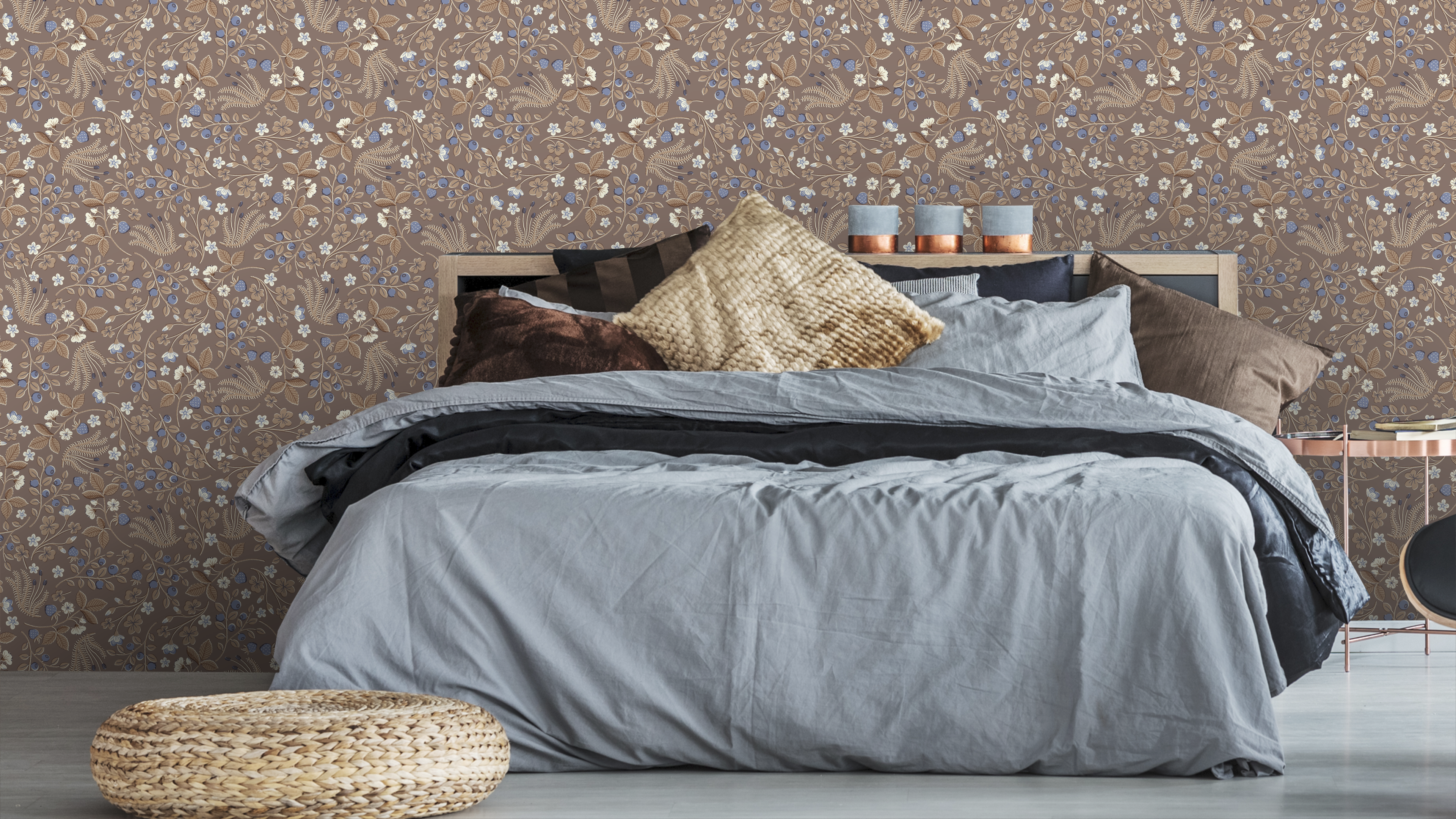 Undergrowth - Earth - Tapet med skogsmarkens bär och växter