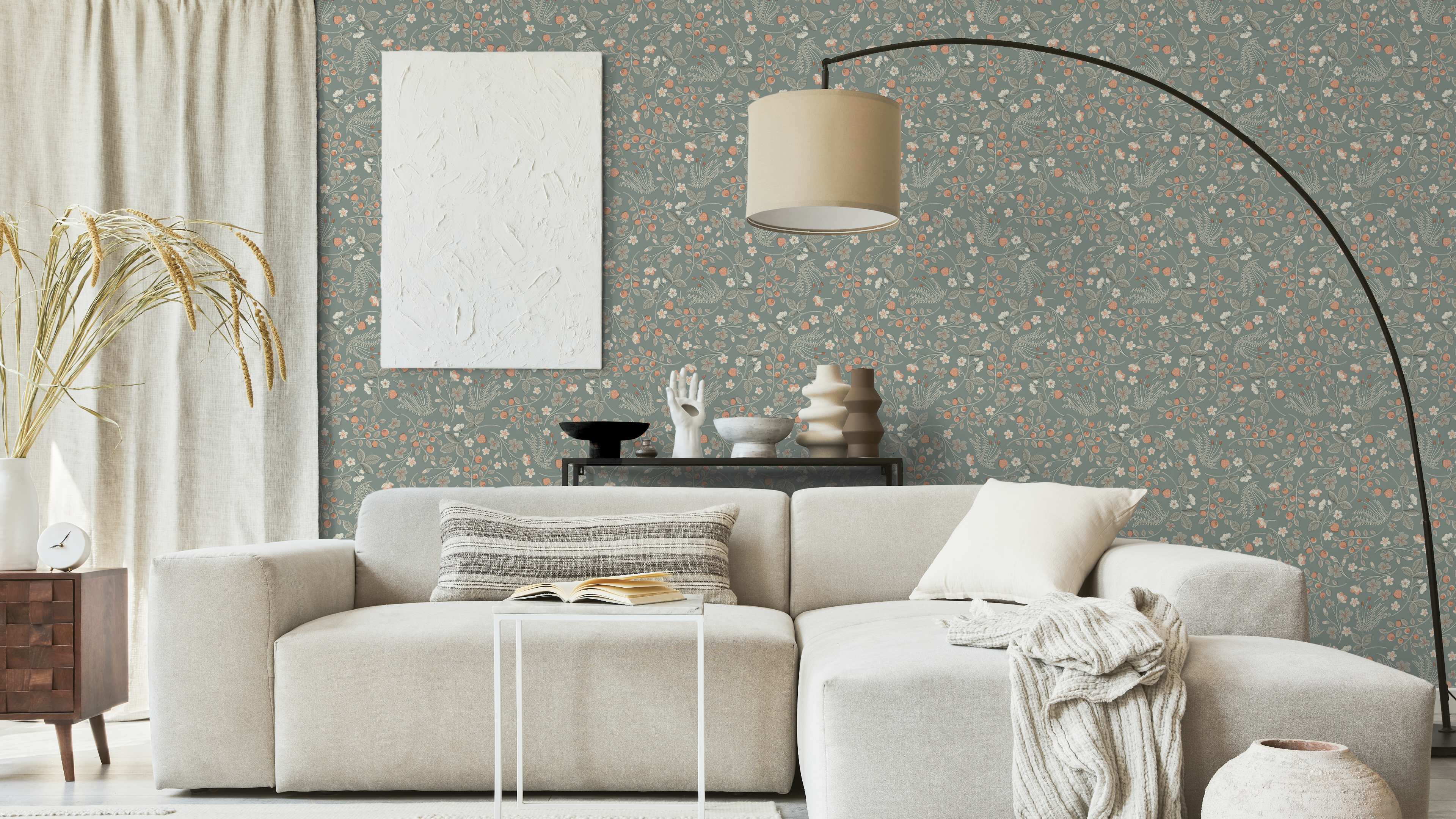 Undergrowth - Greenery – Romantisk tapet med skogsblommor