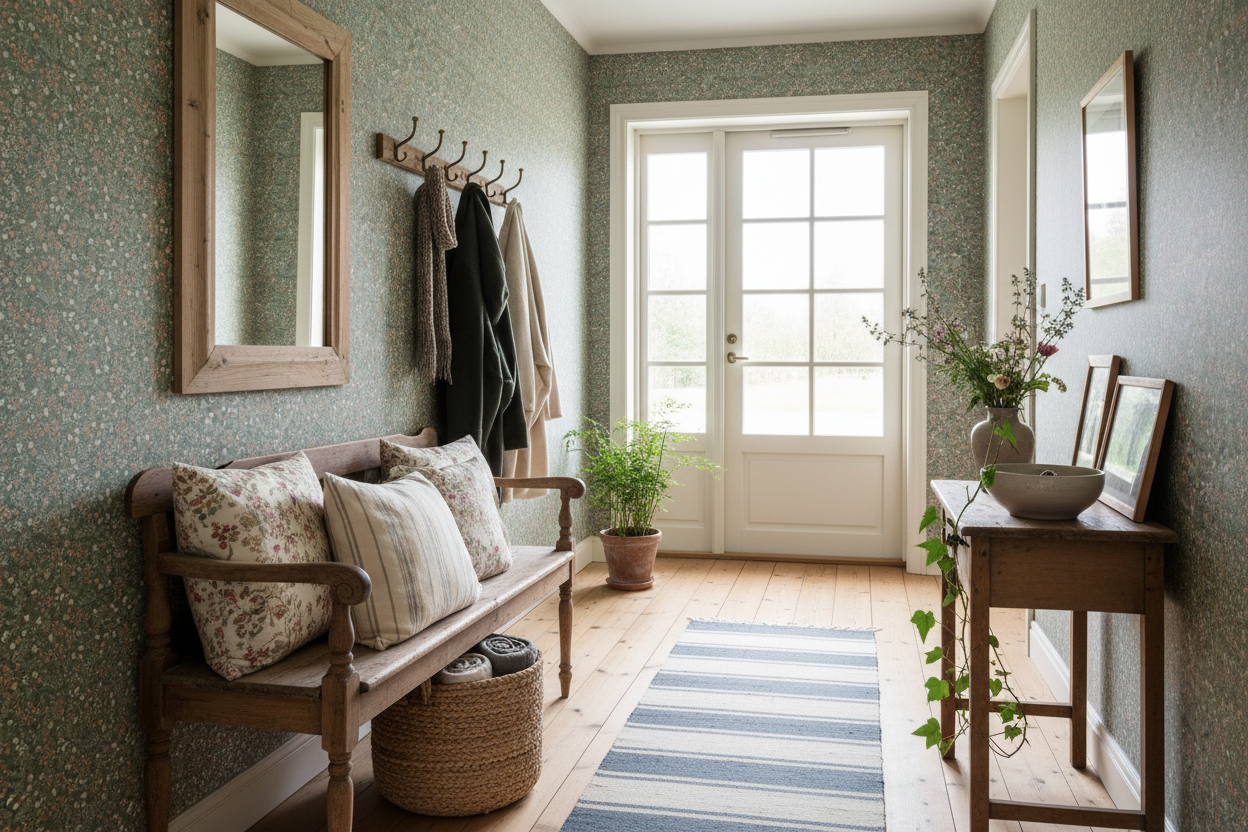 Undergrowth - Greenery – Romantisk tapet med skogsblommor