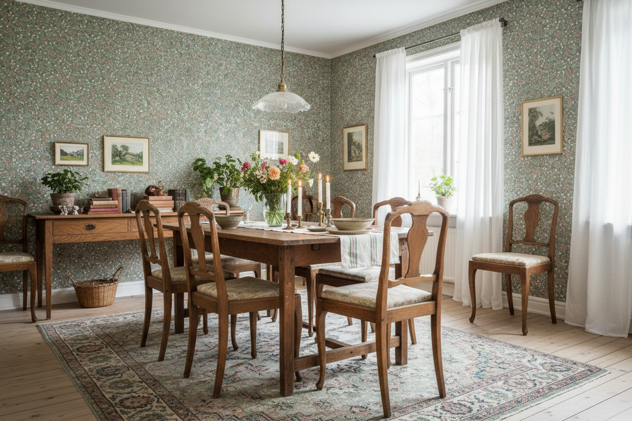 Undergrowth - Greenery – Romantisk tapet med skogsblommor