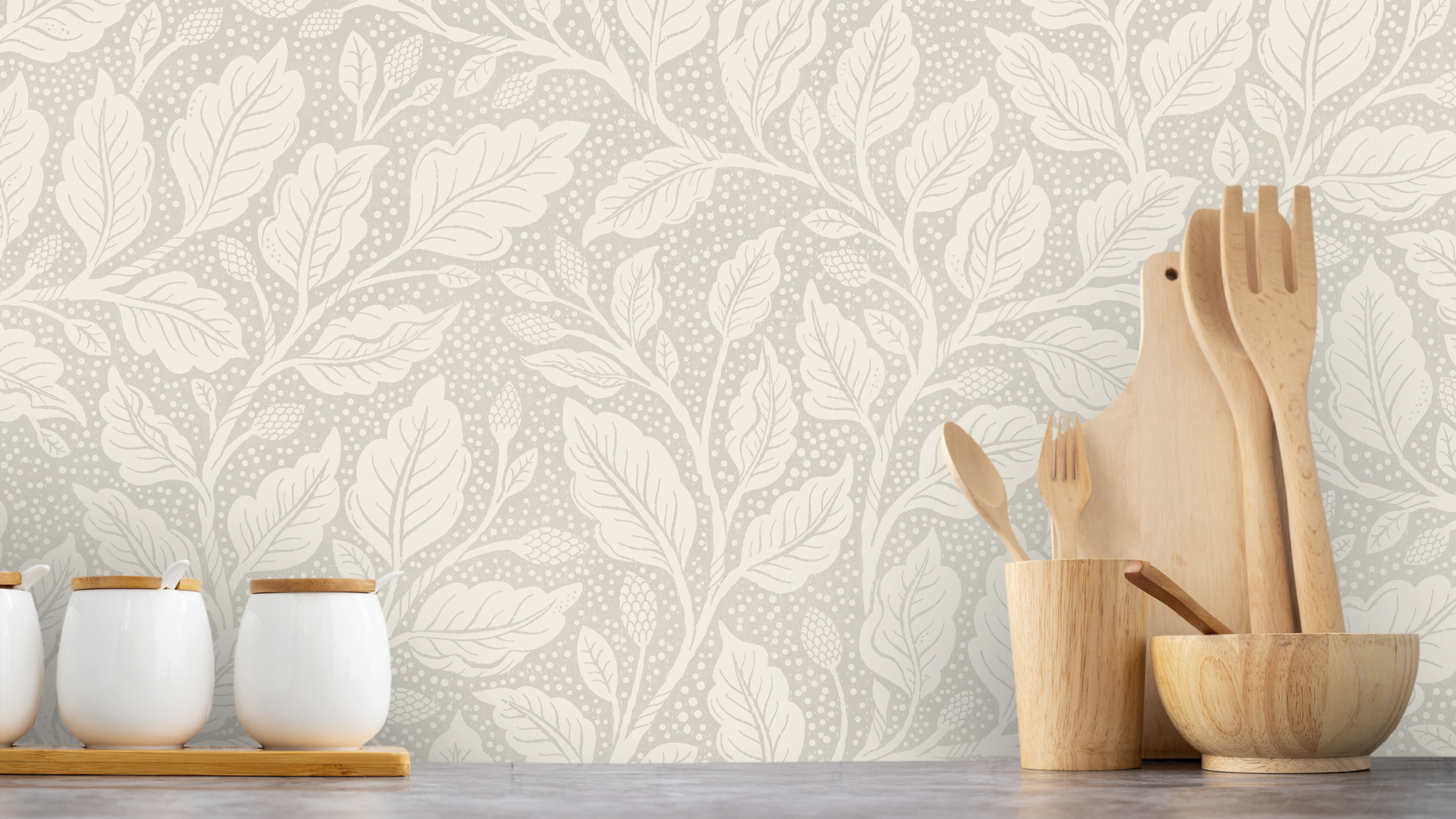 Budding Branches - Golden Greige