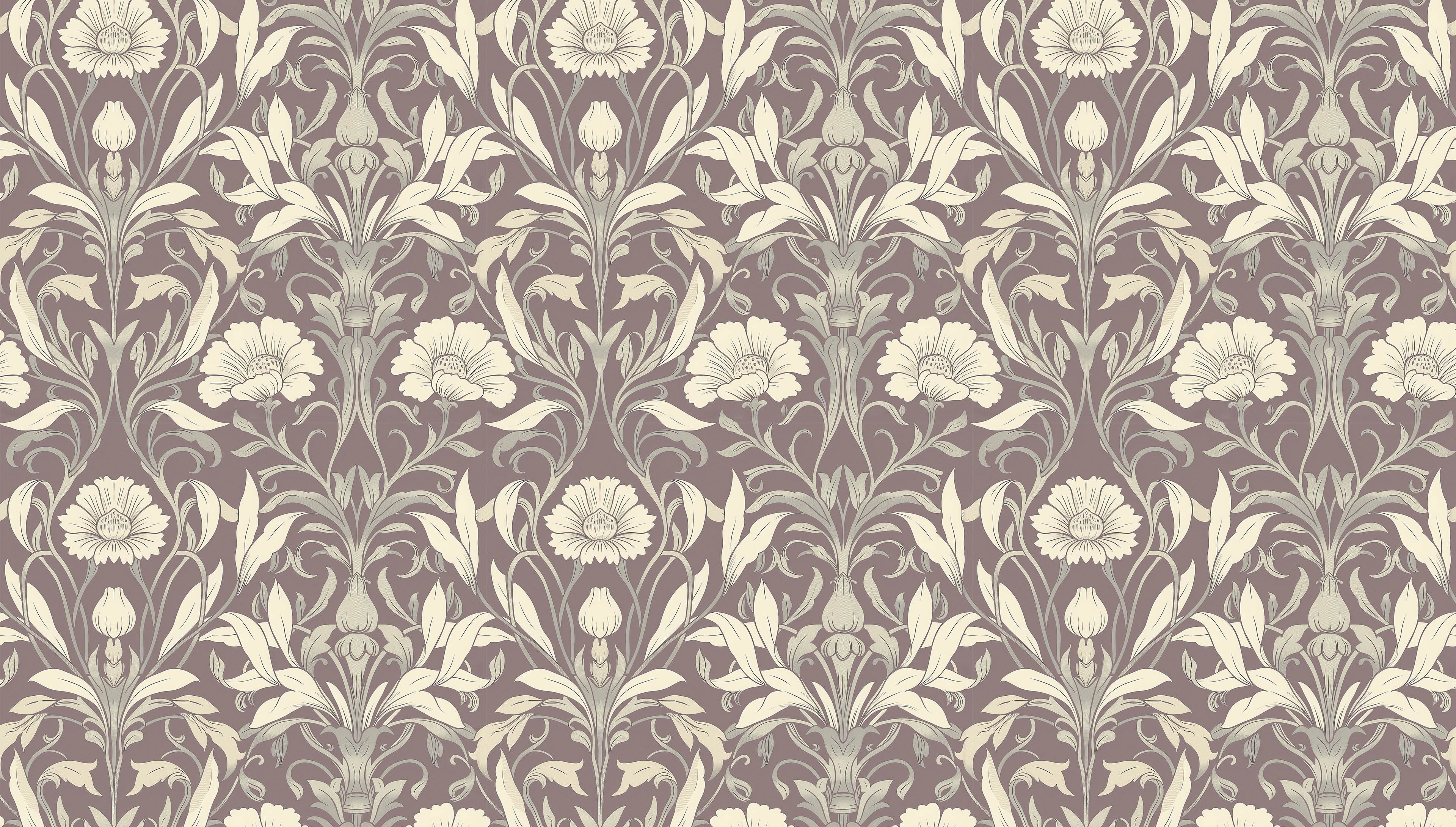 Isabelle - Röd – Klassisk tapet med engelsk elegans och detaljerade blommönster