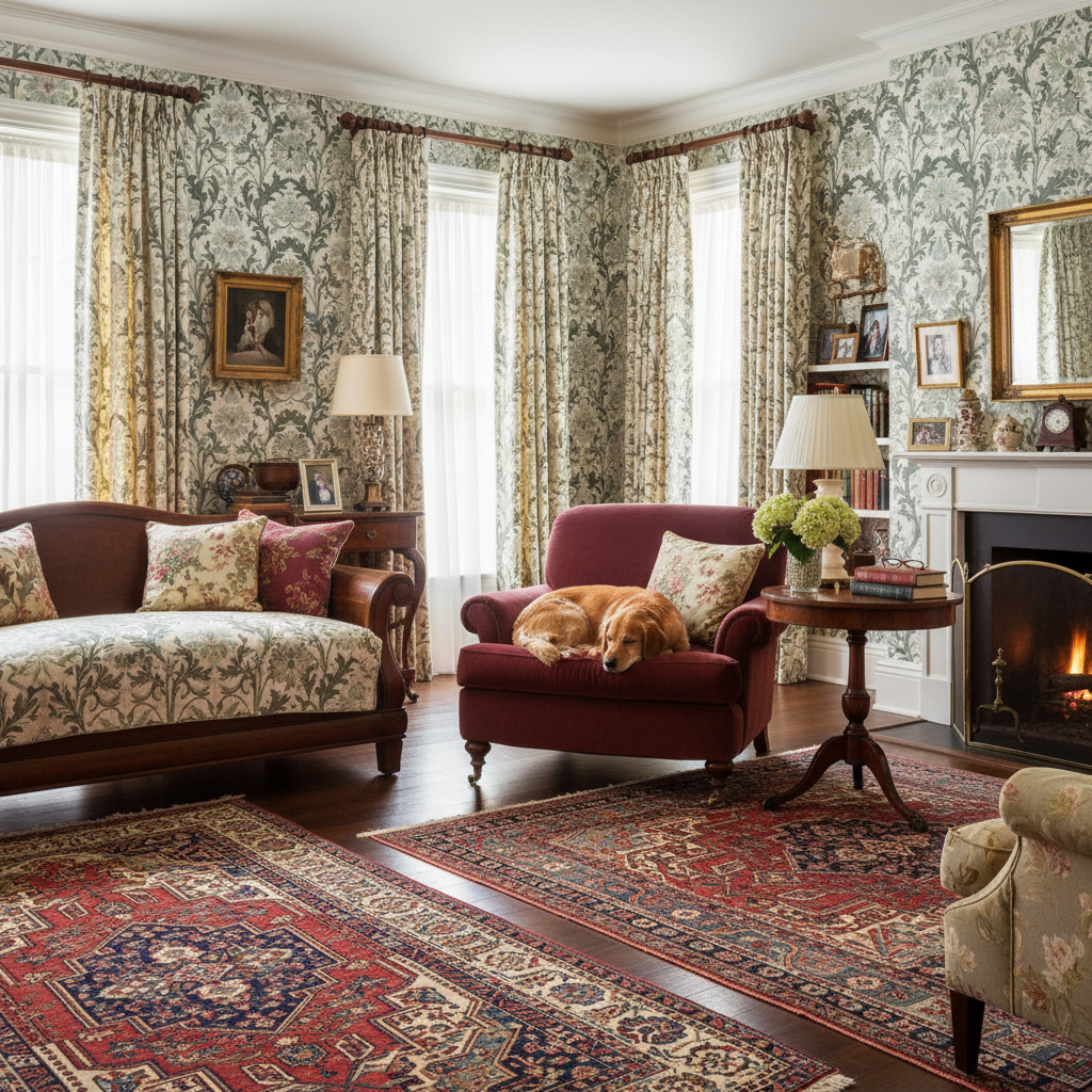 Jennie - Grå-vit - Elegant tapet med lotusblomma och blad