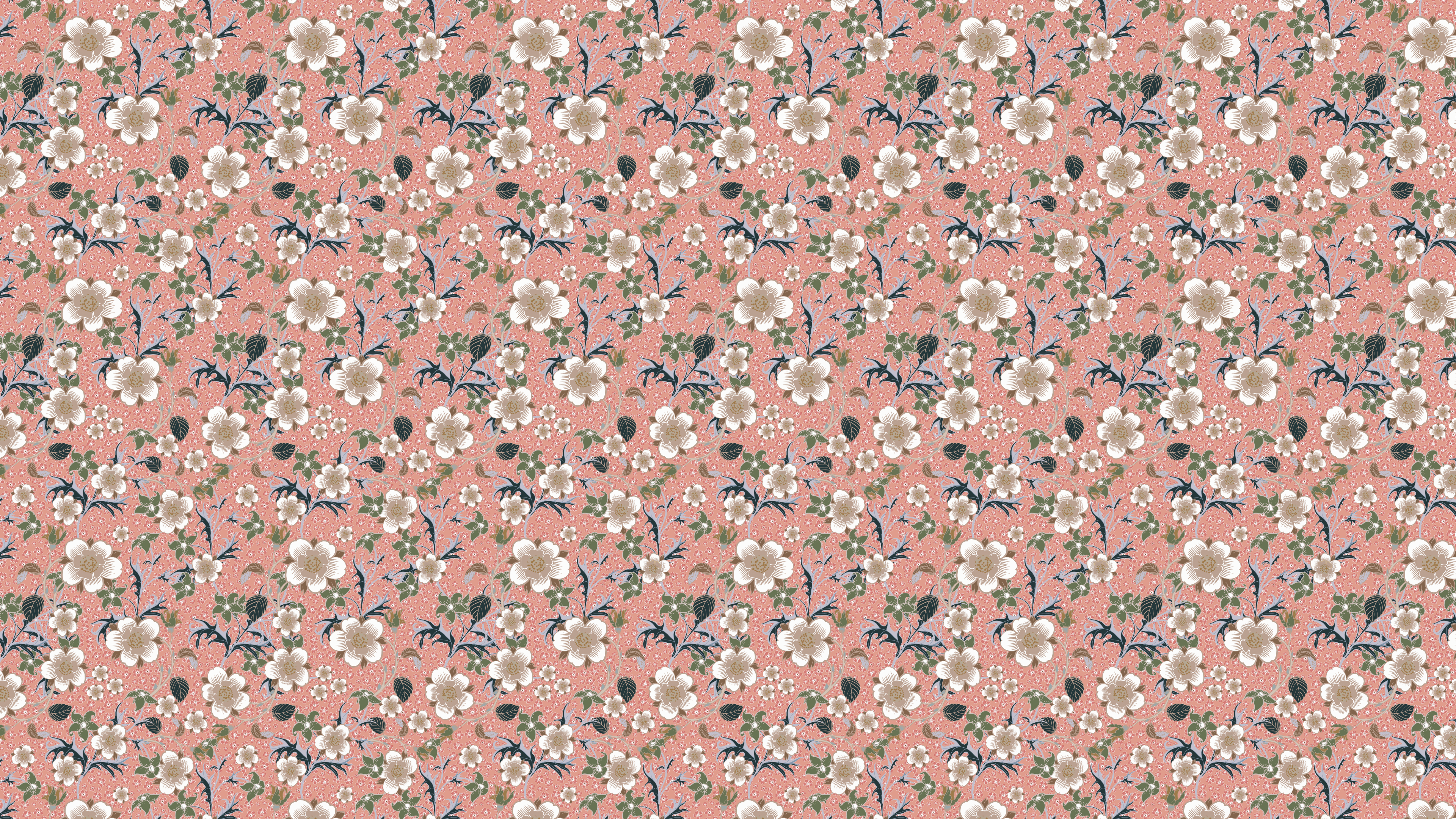 Springtime - Gammelrosa - Färgglad blommig tapet för alla rum