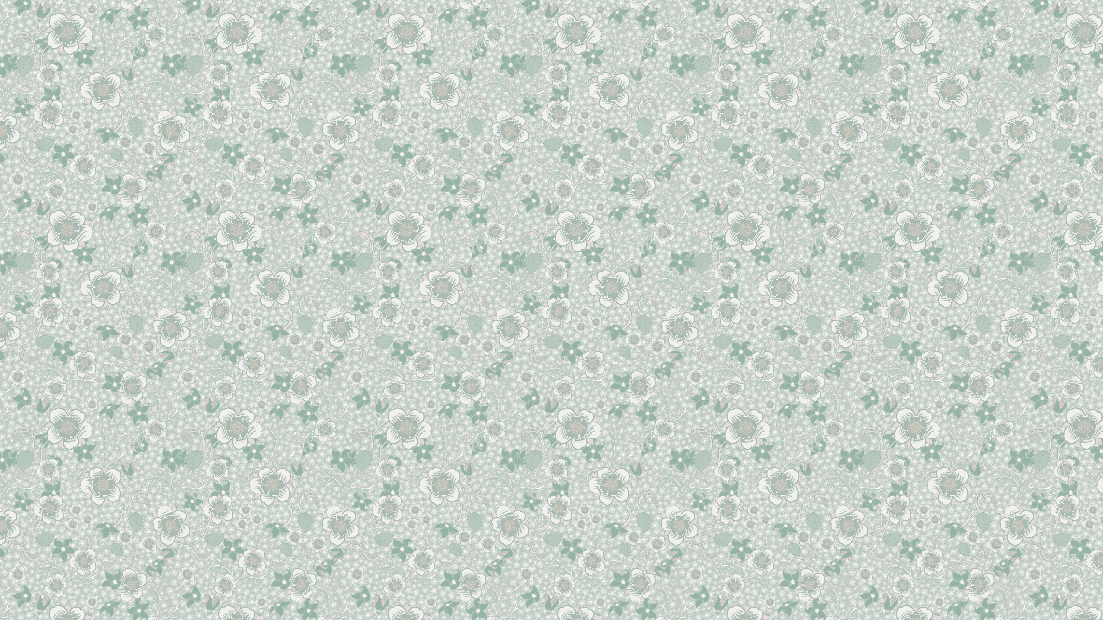 Springtime - Grå - Subtil blommig tapet för sovrum