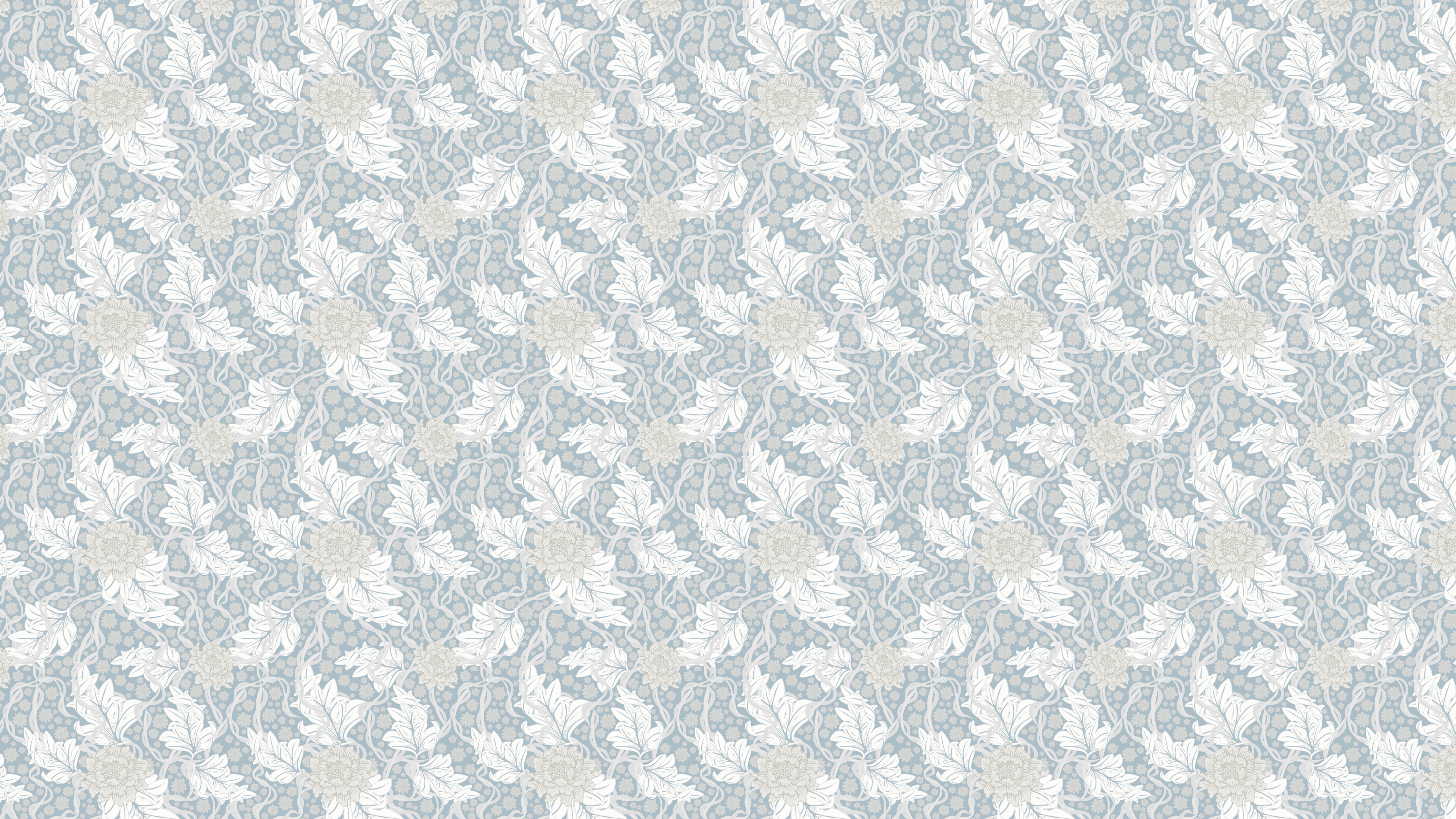 Akantusblomma - Dimblå - beige