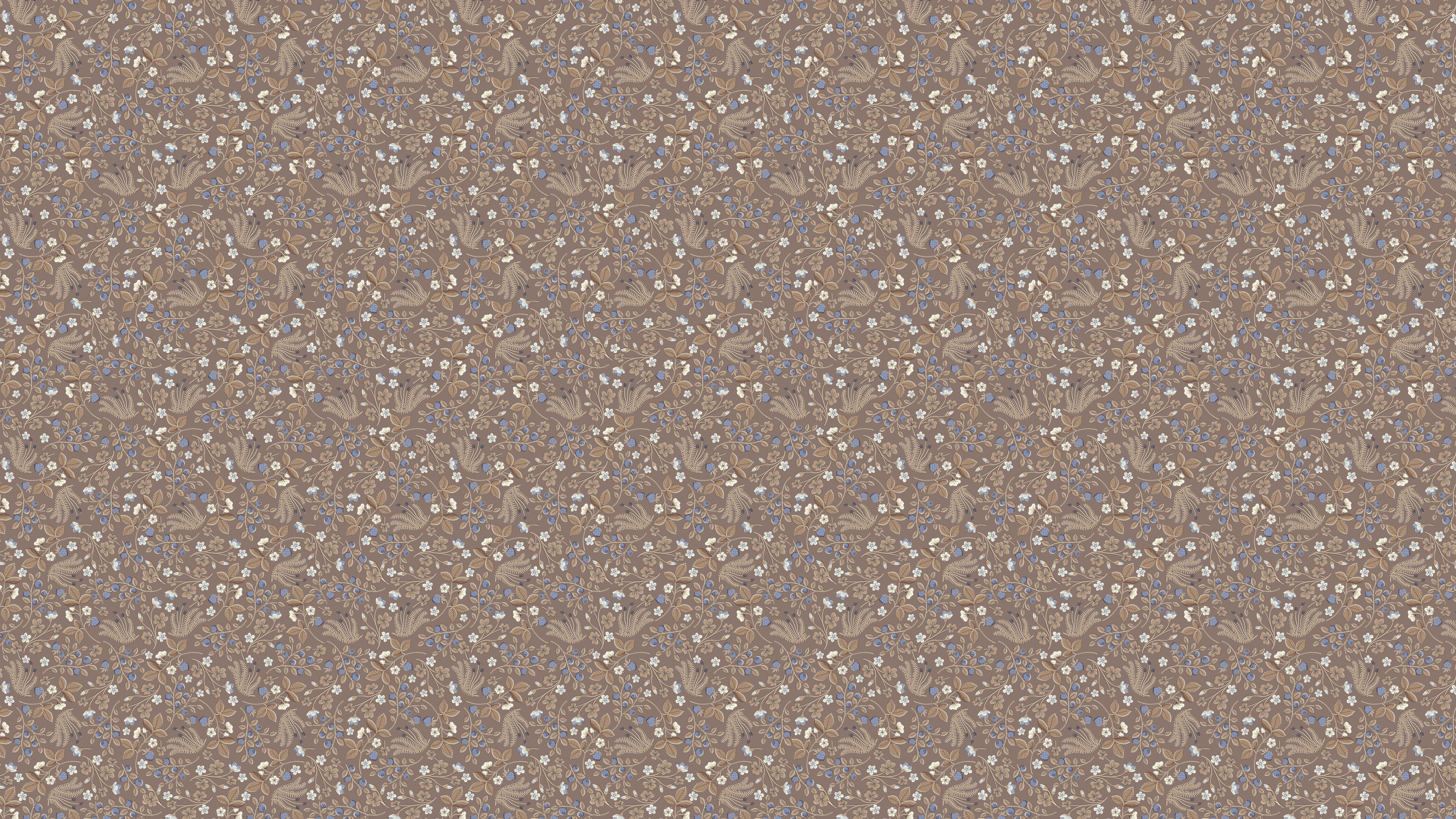 Undergrowth - Earth - Tapet med skogsmarkens bär och växter