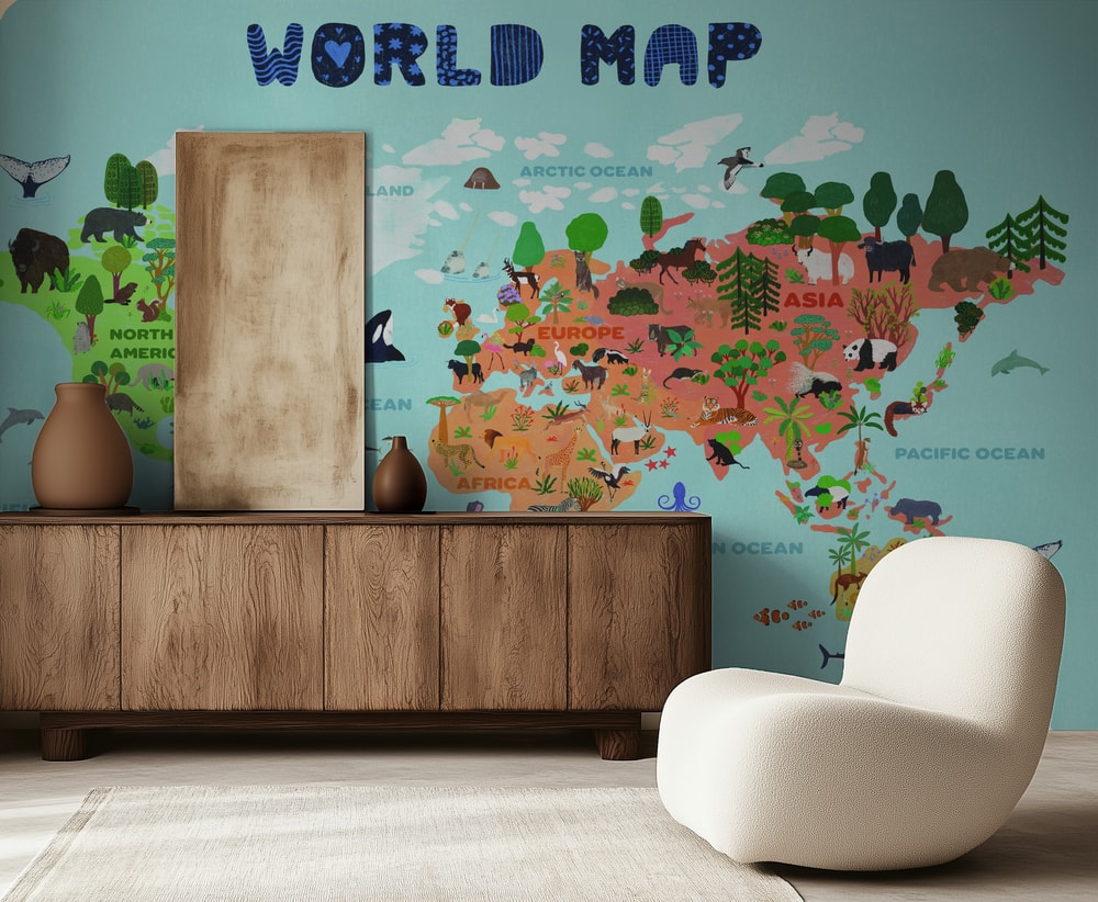 World map for kids